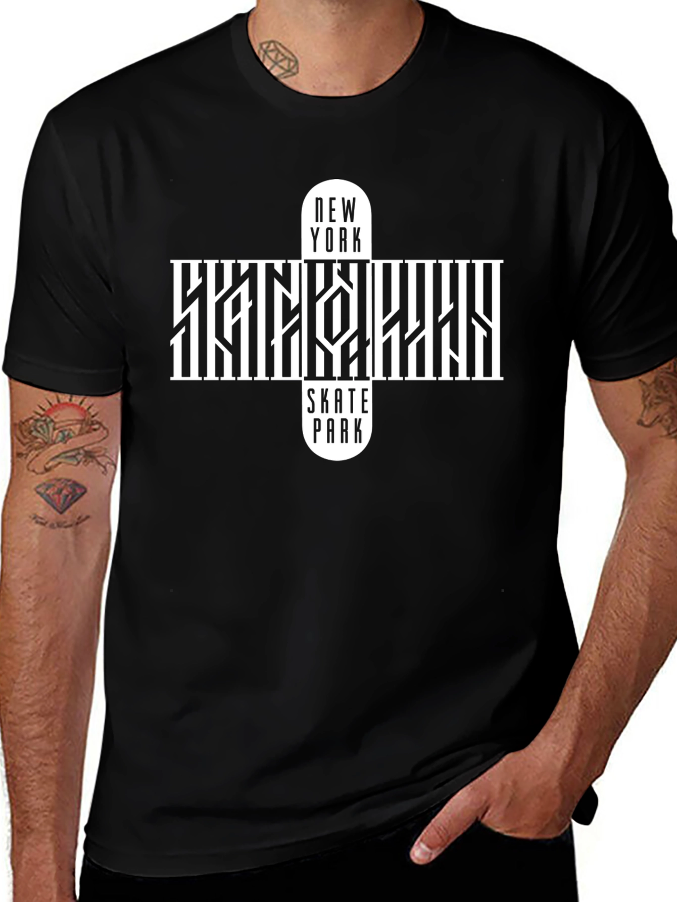 NY Skate Park T-Shirt - Black Graphic Tee