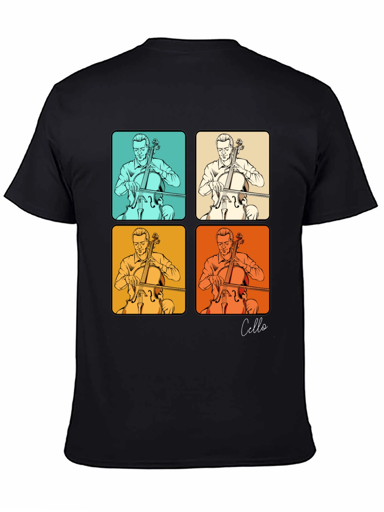 Cello Player T-Shirt - Retro Pop Art Design