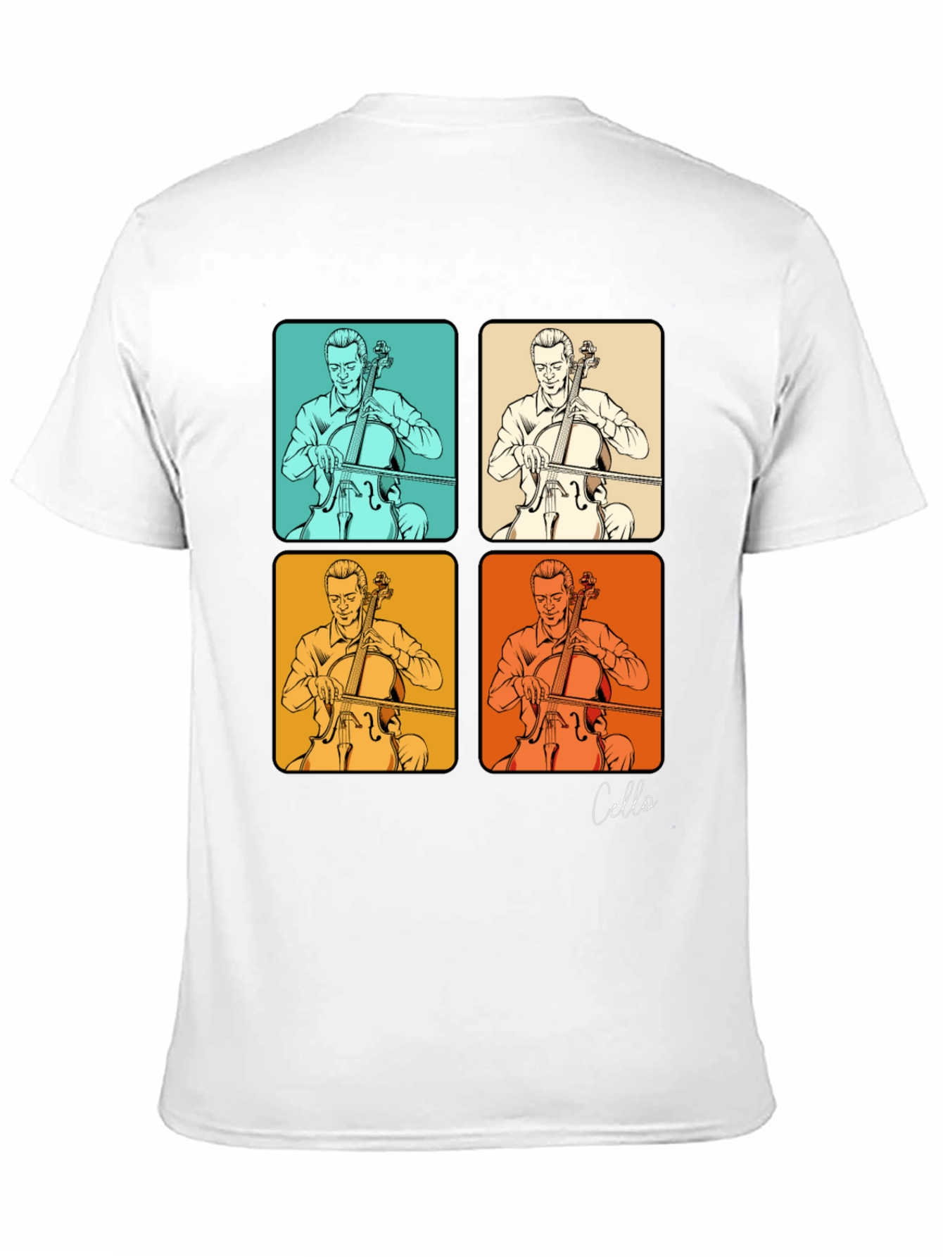 Cello Player T-Shirt - Retro Pop Art Design