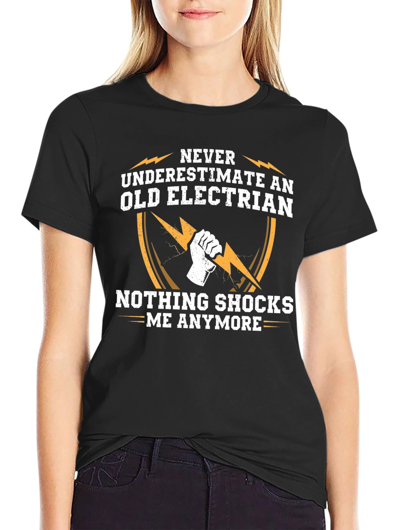 Old Electrician T-Shirt - Funny Novelty Gift