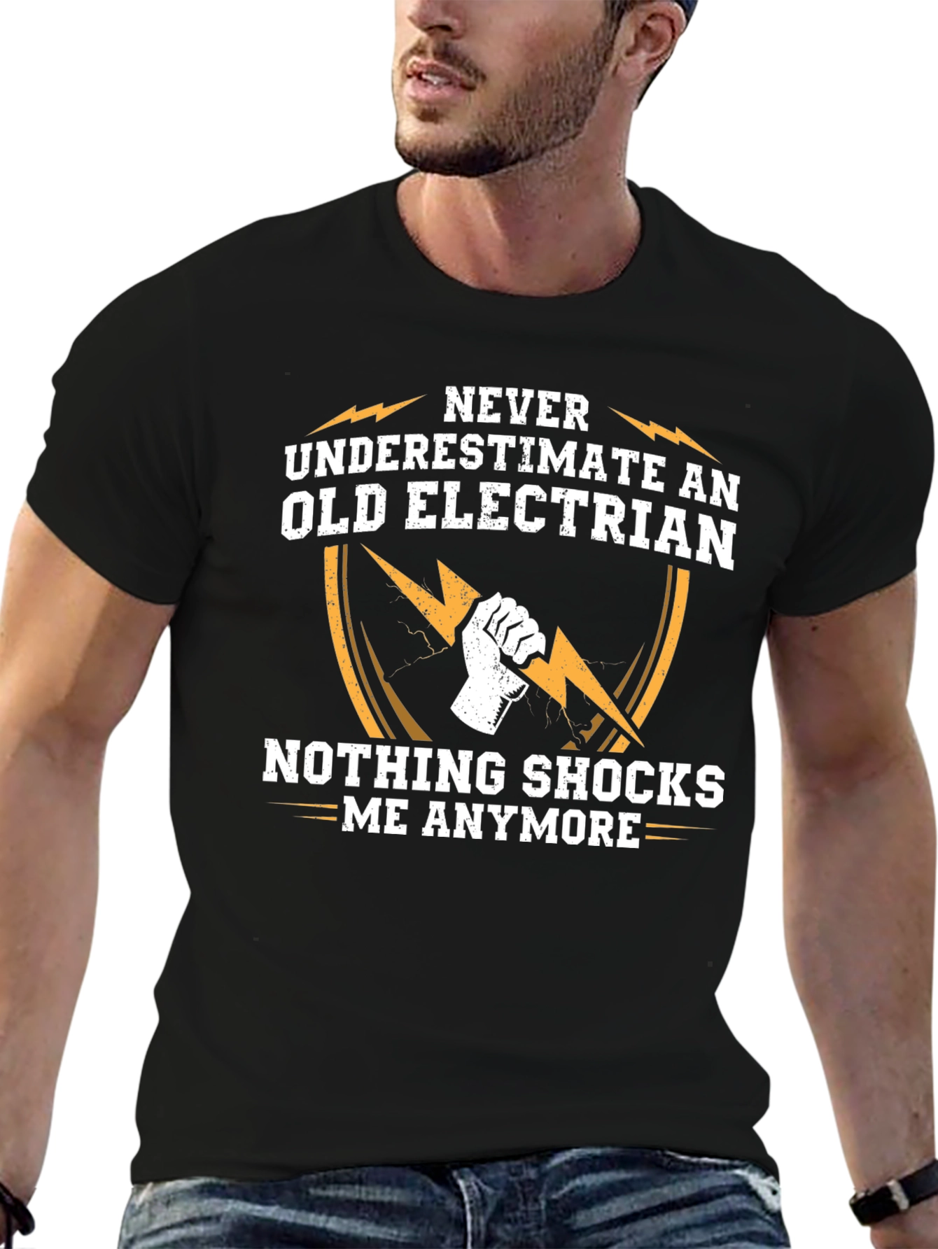 Old Electrician T-Shirt - Funny Novelty Gift