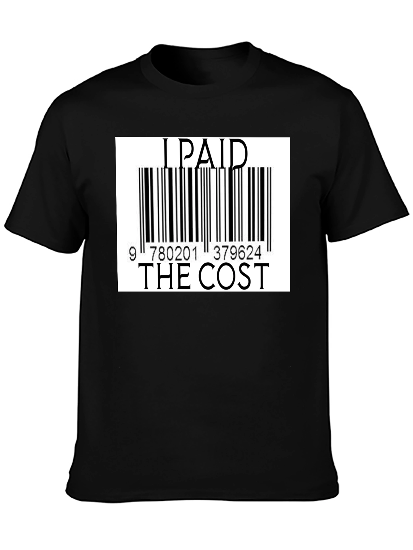 I Paid The Cost Barcode T-Shirt - Black
