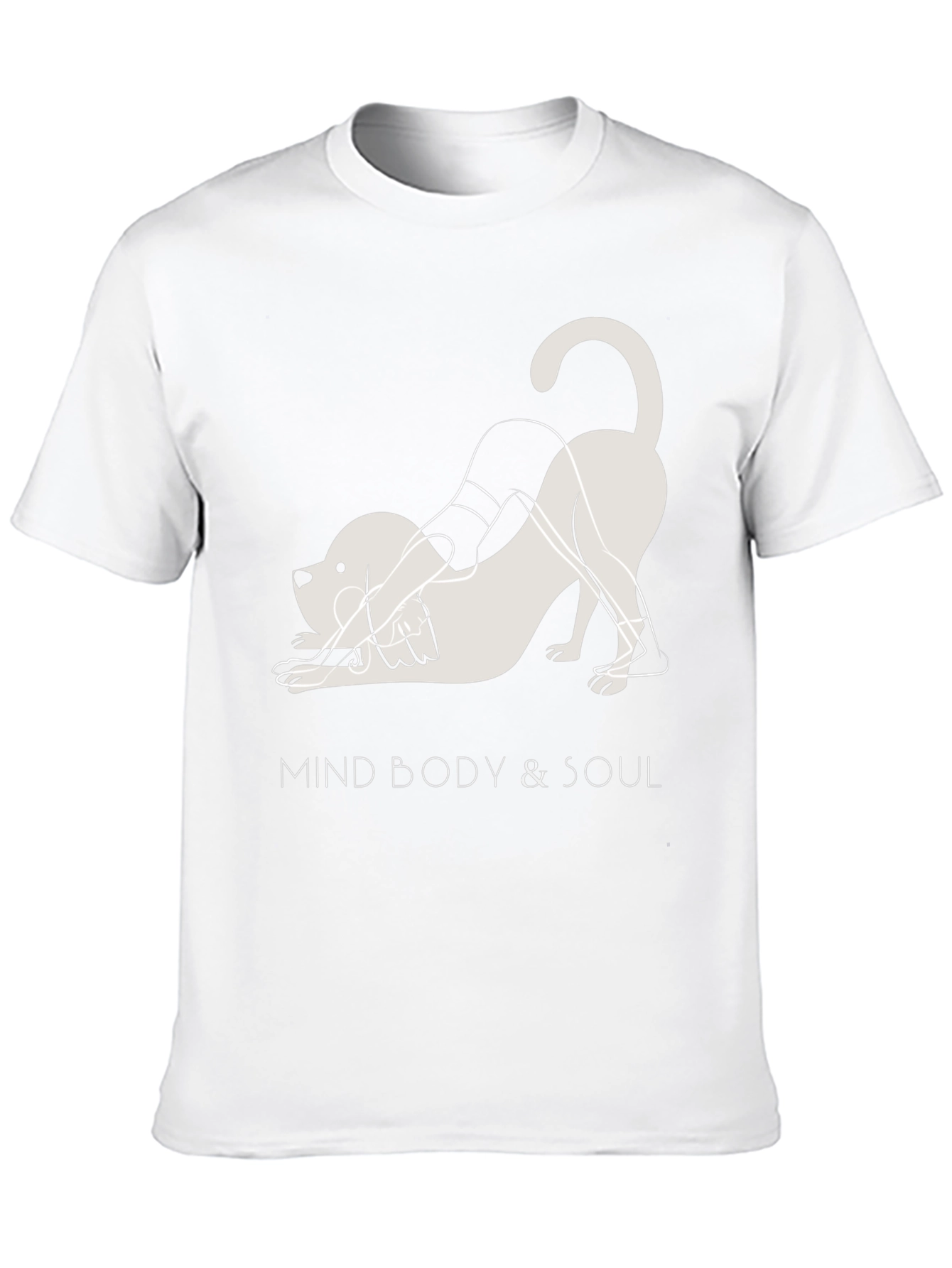 Mind Body & Soul Yoga Dog Black T-Shirt