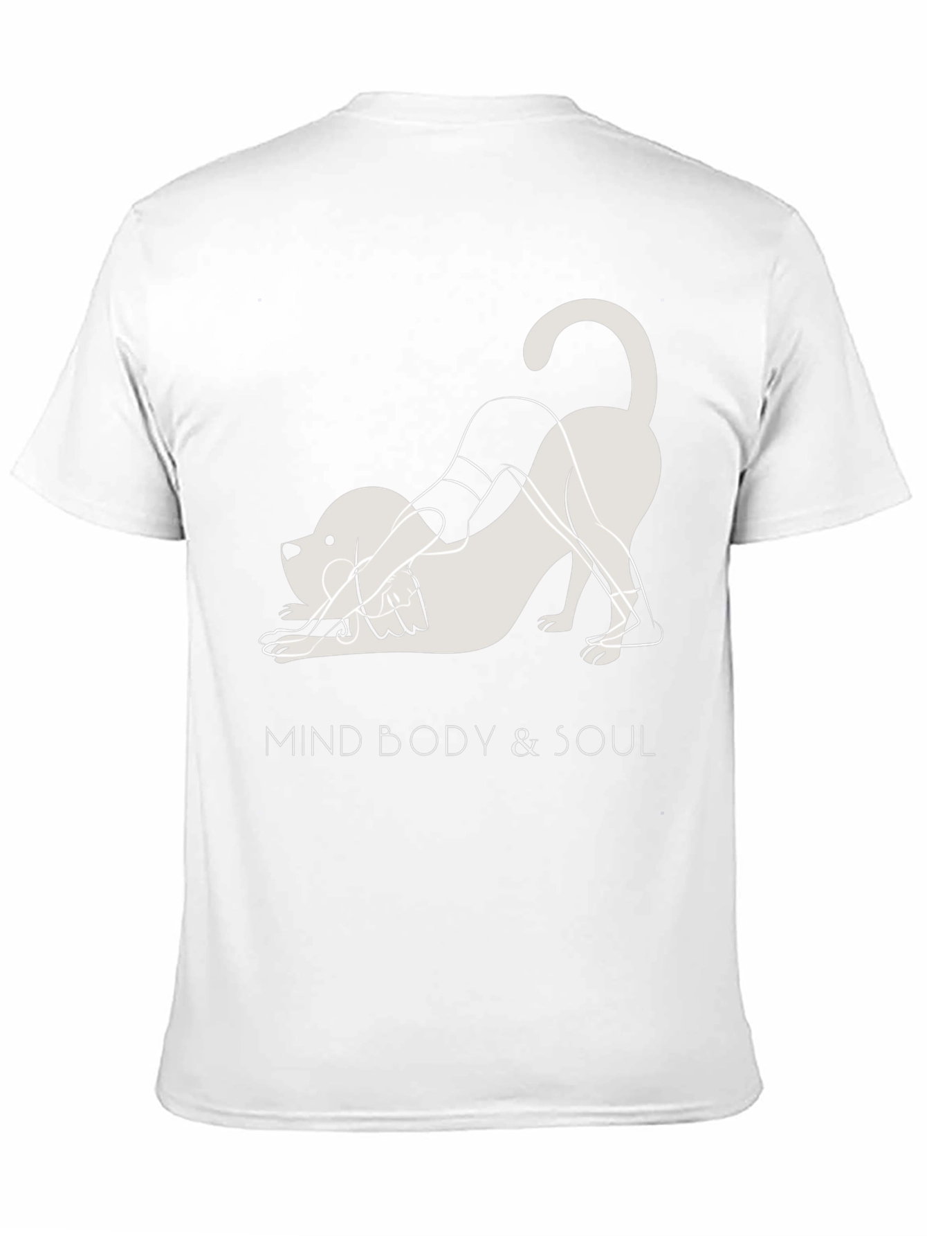 Mind Body & Soul Yoga Dog Black T-Shirt