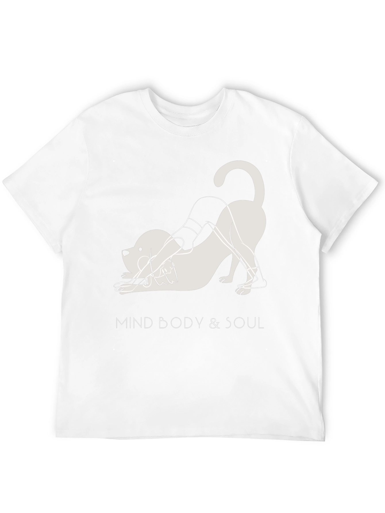 Mind Body & Soul Yoga Dog Black T-Shirt