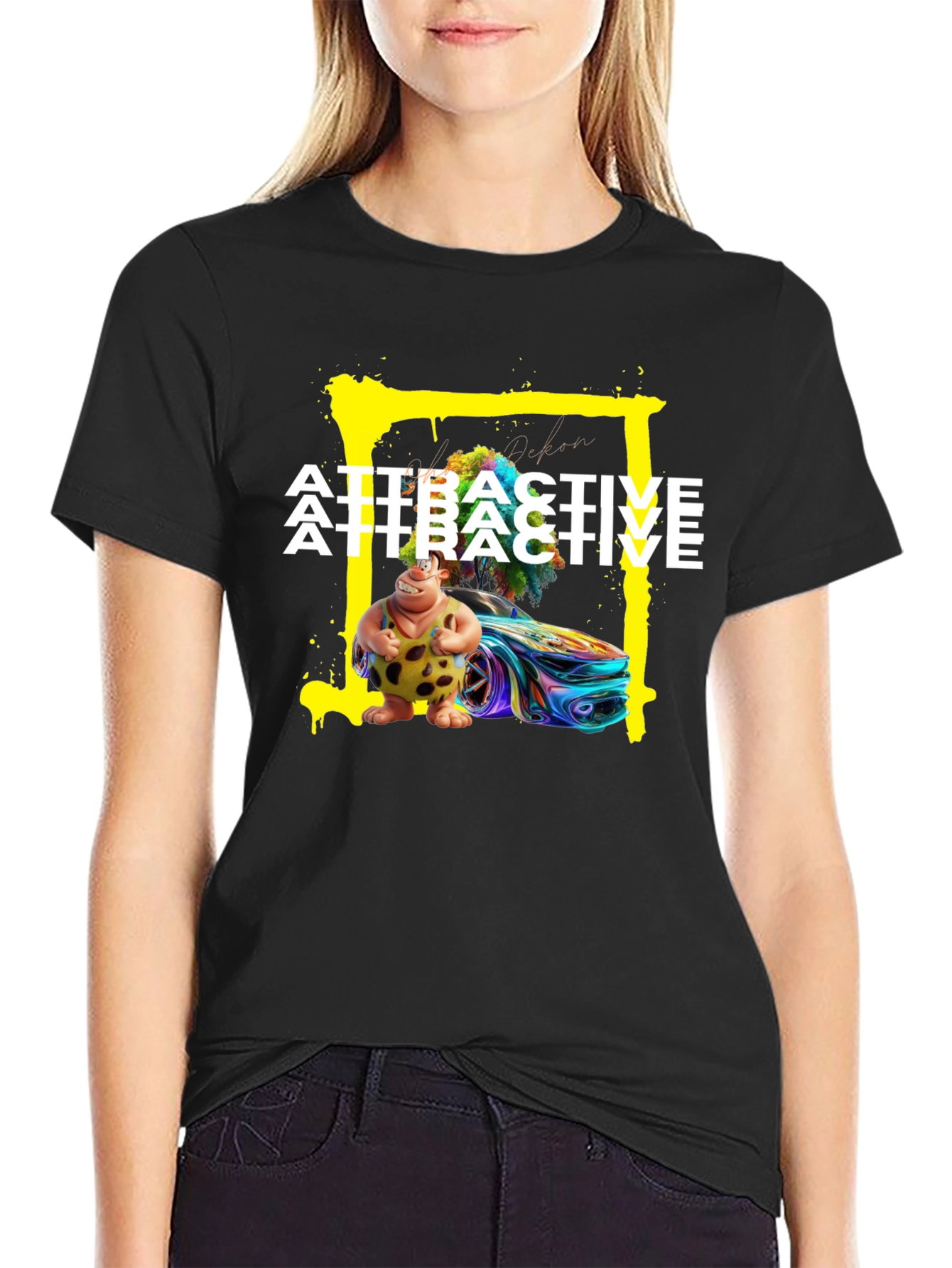 Attractive Cartoon Car T-Shirt