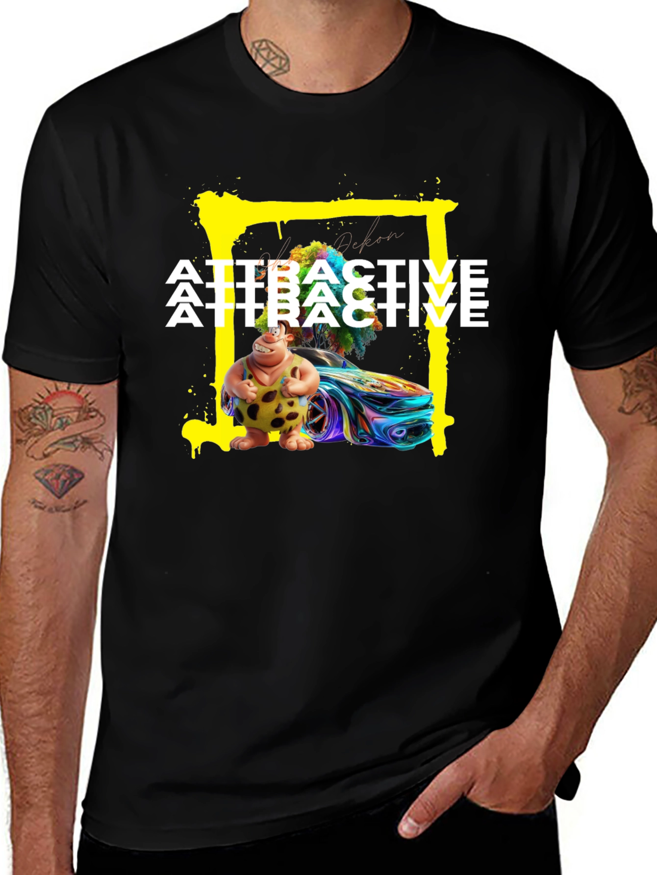 Attractive Cartoon Car T-Shirt