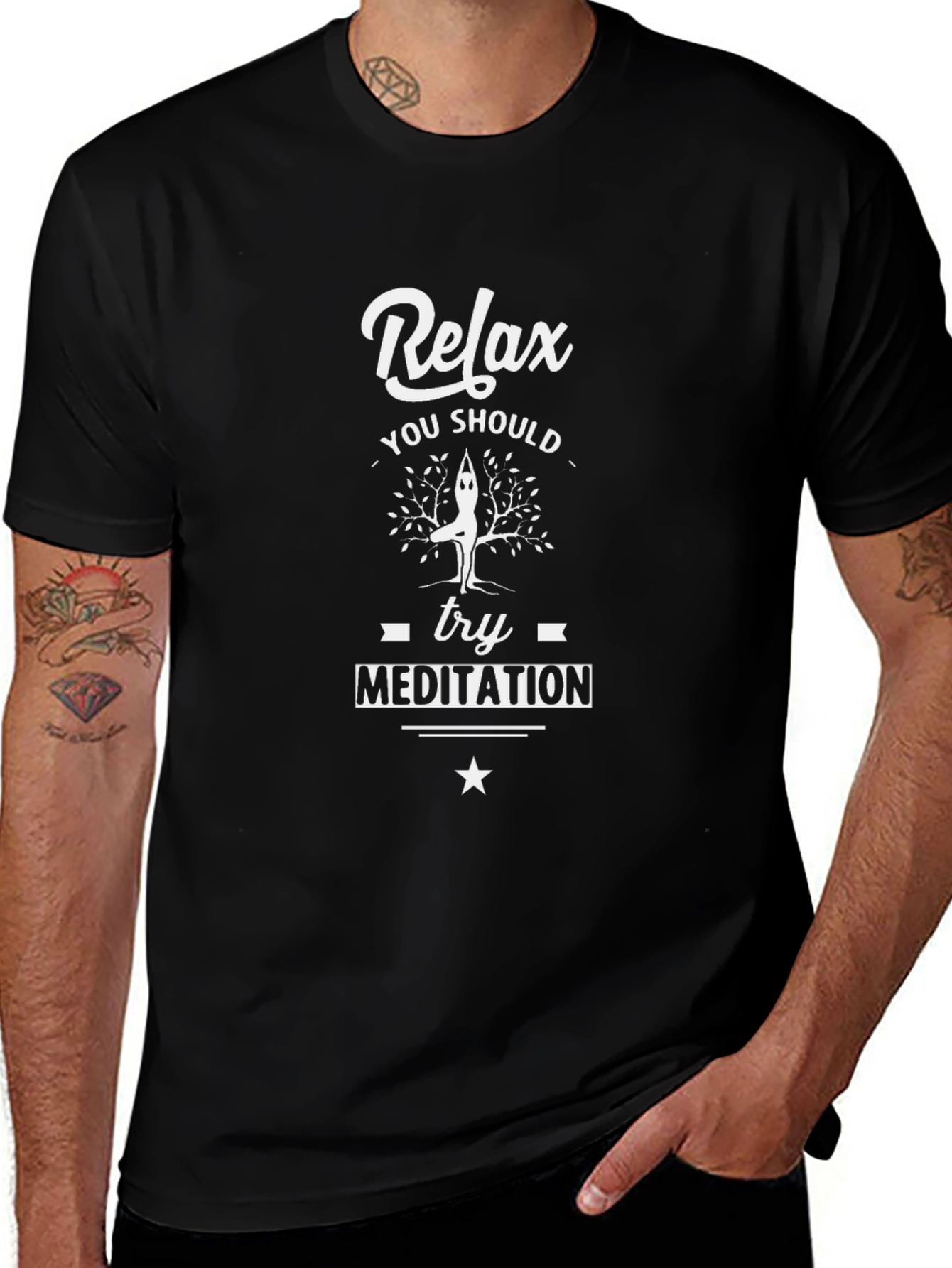 Relax Meditation Graphic T-Shirt