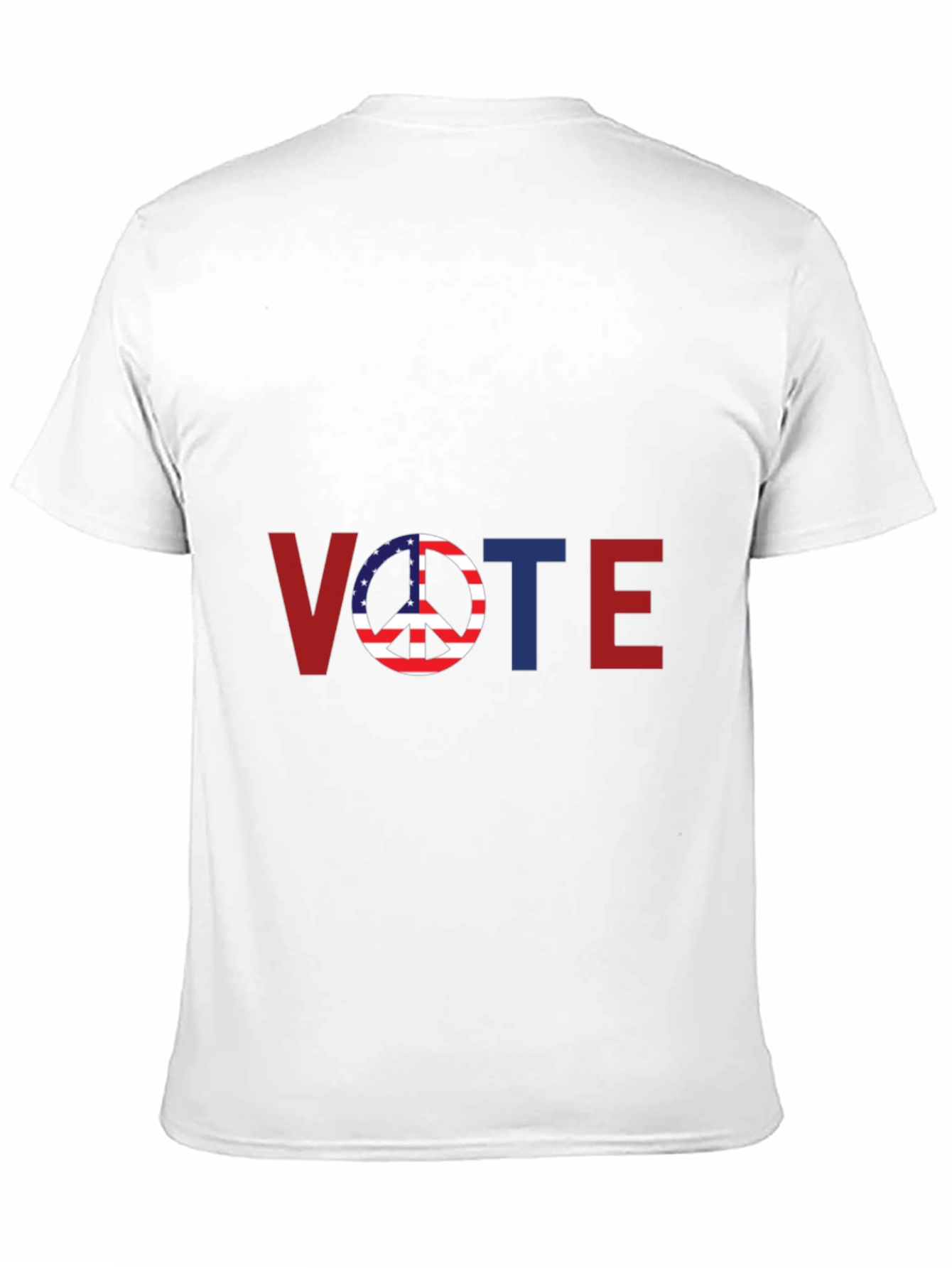 Vote Peace Sign USA Flag Graphic T-Shirt