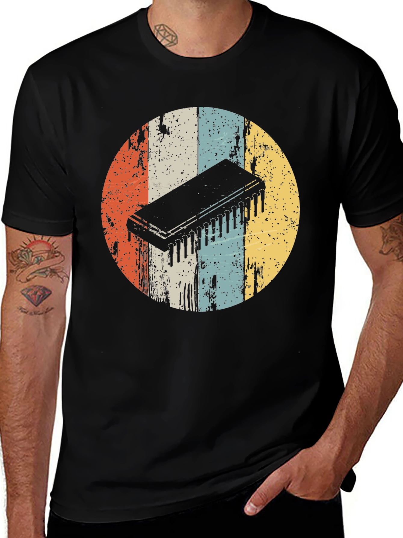 Retro Circuit Chip T-Shirt