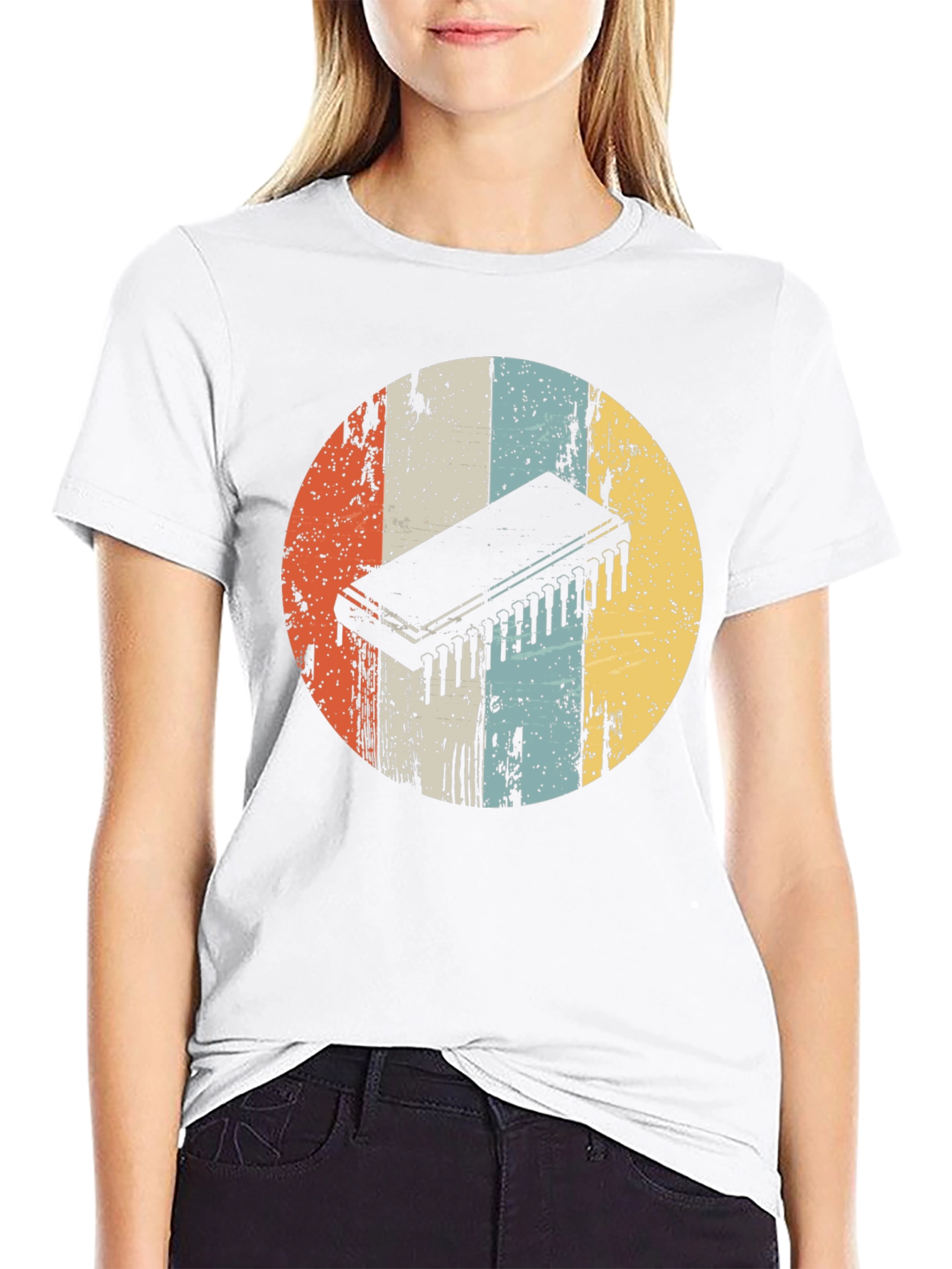 Retro Circuit Chip T-Shirt