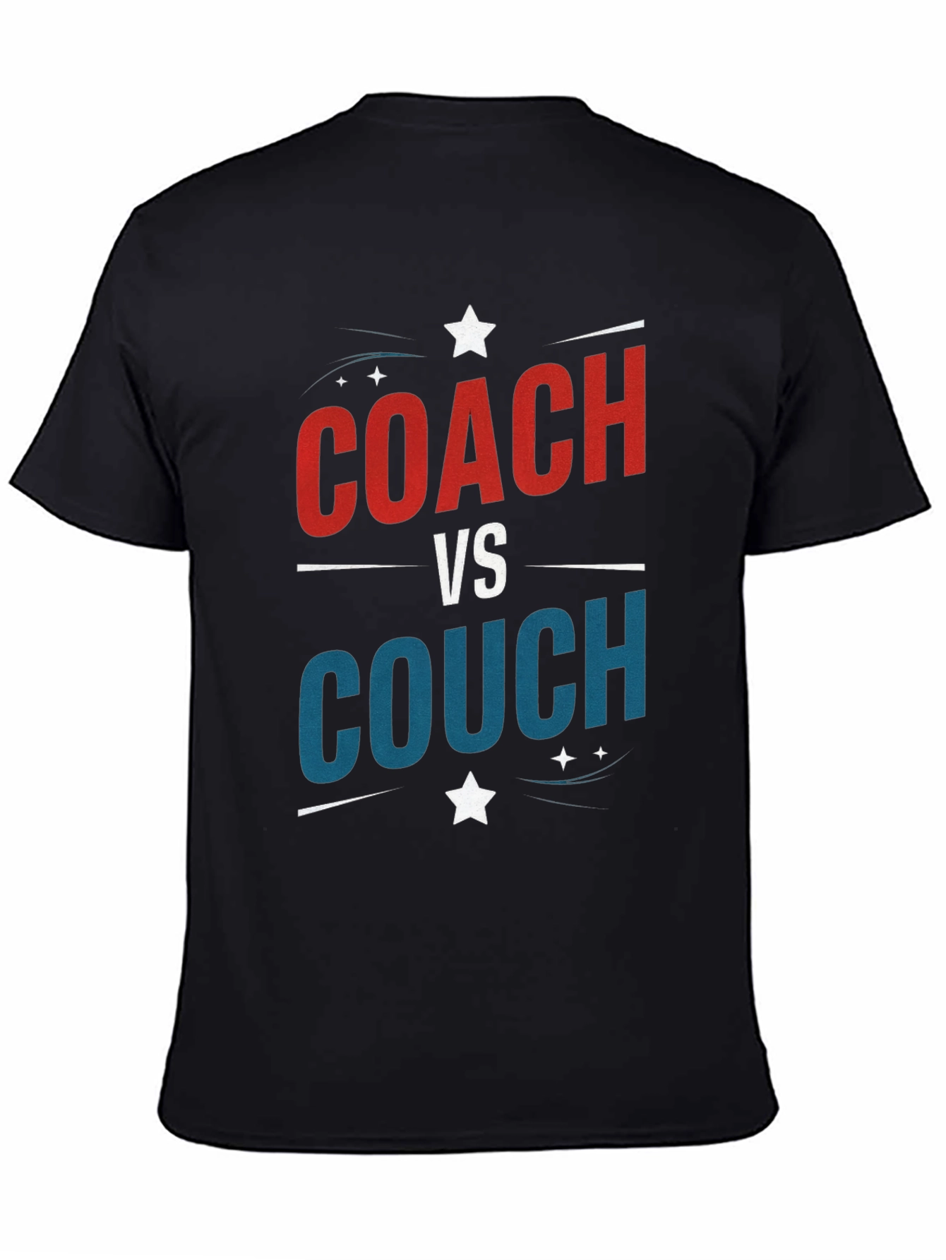 Coach vs Couch Black T-Shirt