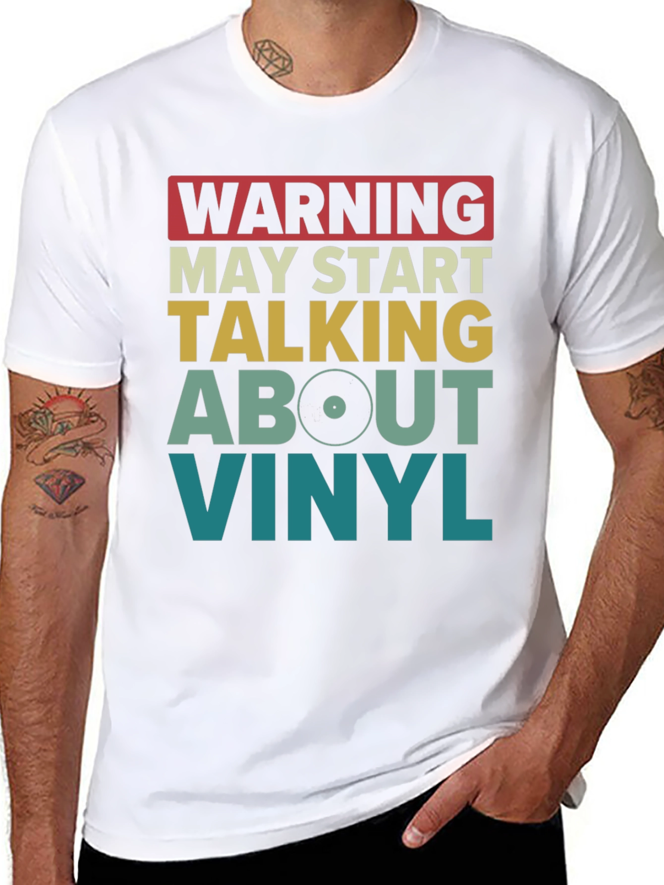 Warning May Start Talking About Vinyl T-Shirt