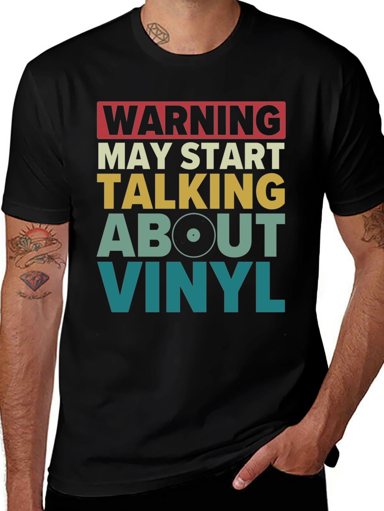 Warning May Start Talking About Vinyl T-Shirt