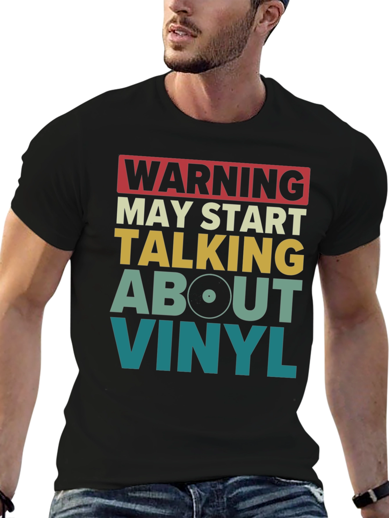 Warning May Start Talking About Vinyl T-Shirt