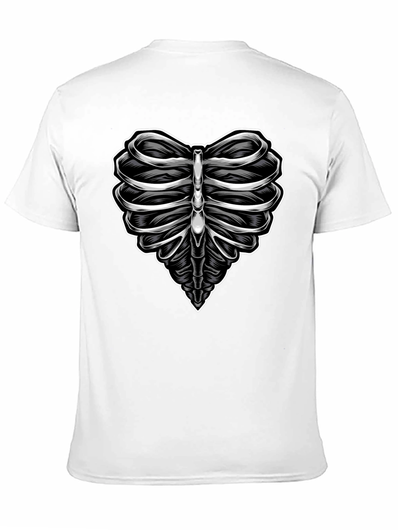 Heart Ribcage Graphic Tee - Anatomical Love T-Shirt