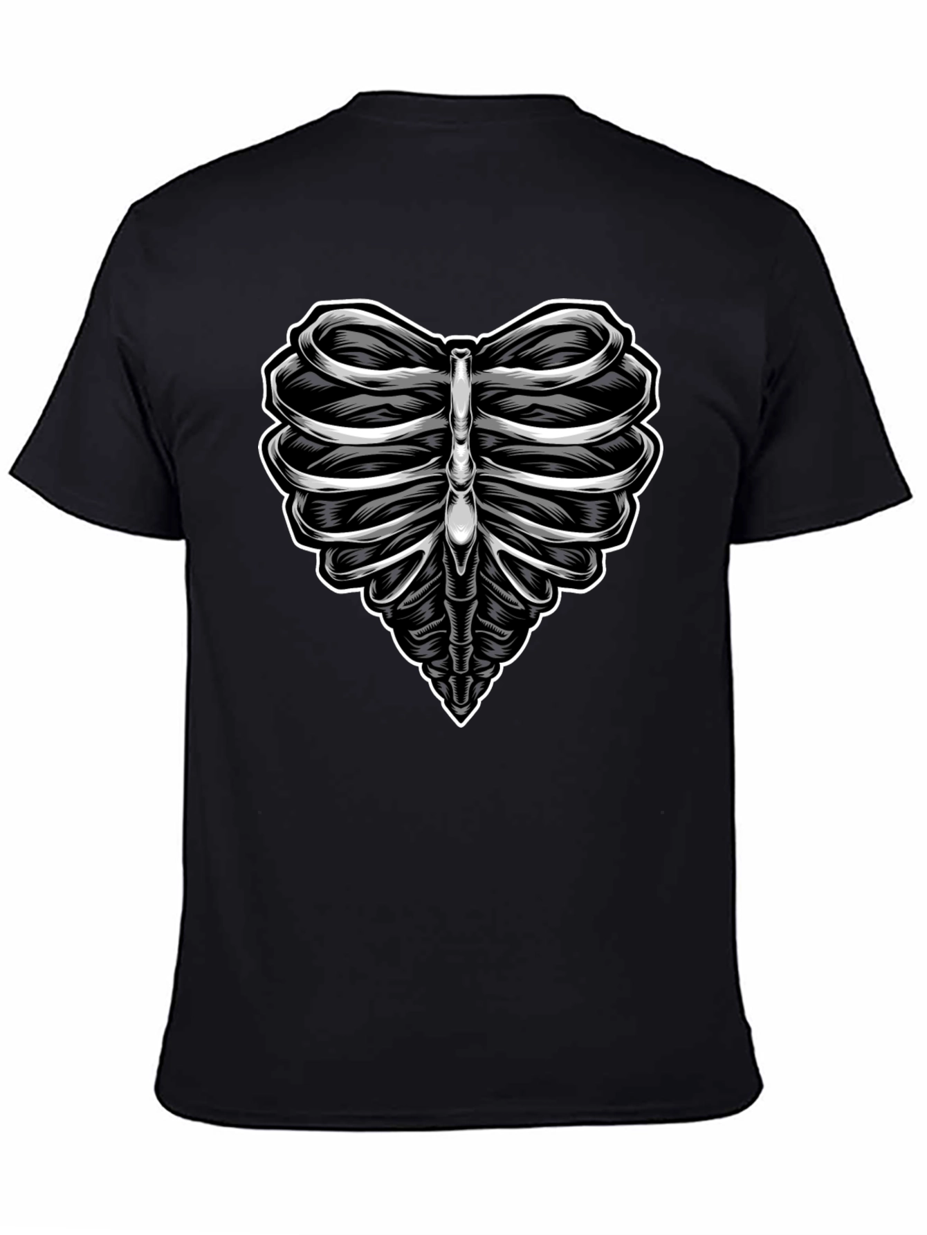Heart Ribcage Graphic Tee - Anatomical Love T-Shirt