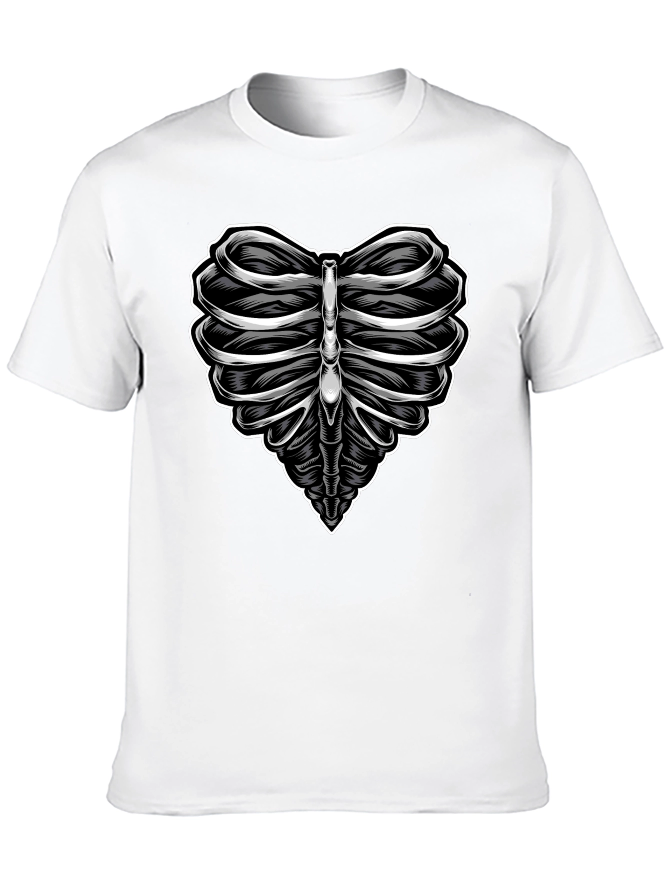 Heart Ribcage Graphic Tee - Anatomical Love T-Shirt
