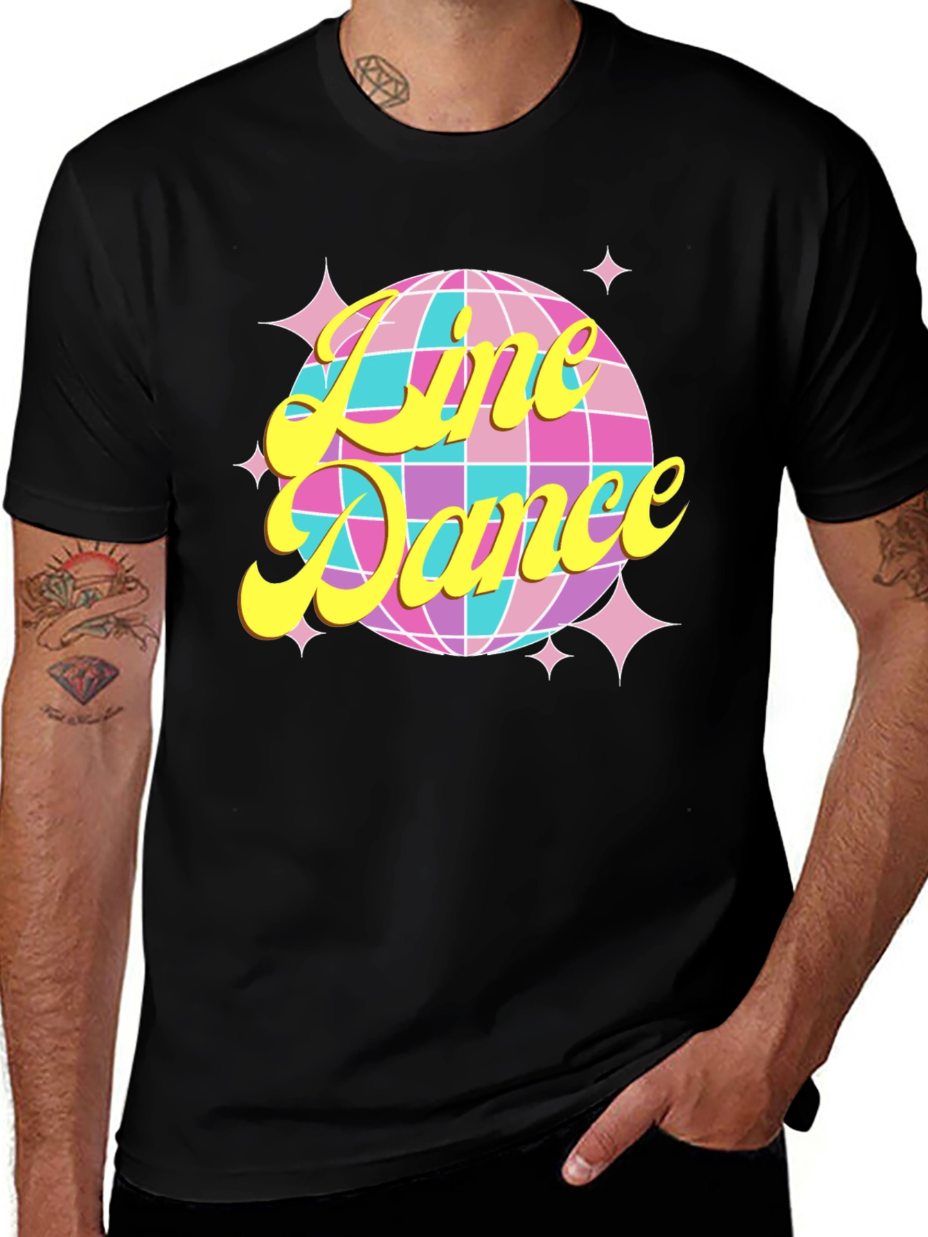 Retro Line Dance Disco Ball T-Shirt