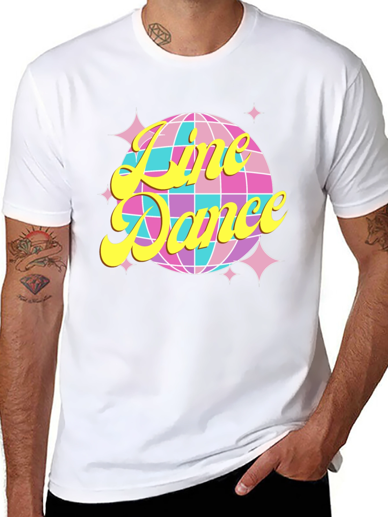 Retro Line Dance Disco Ball T-Shirt