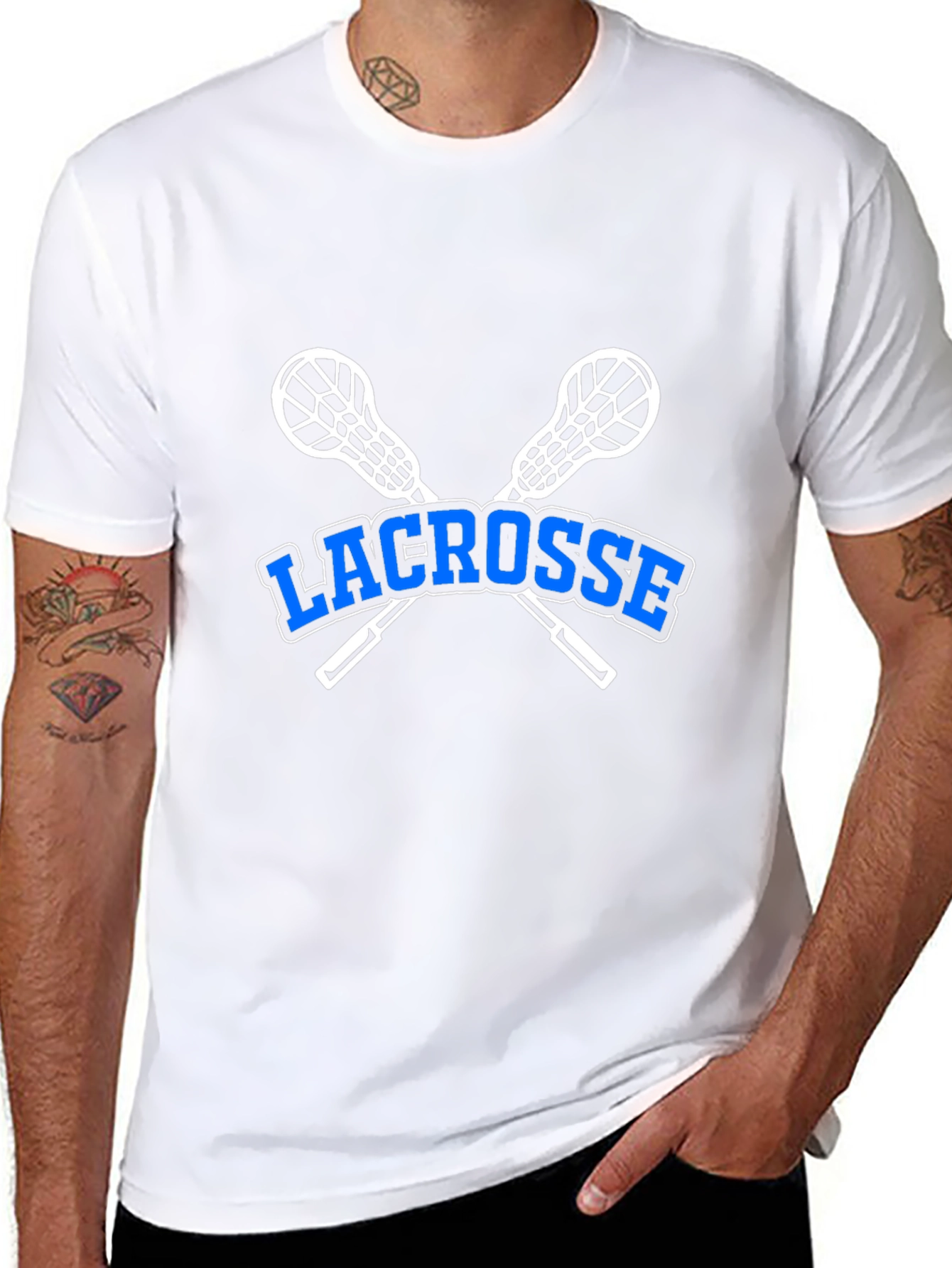 Lacrosse T-Shirt - Crossed Sticks Graphic