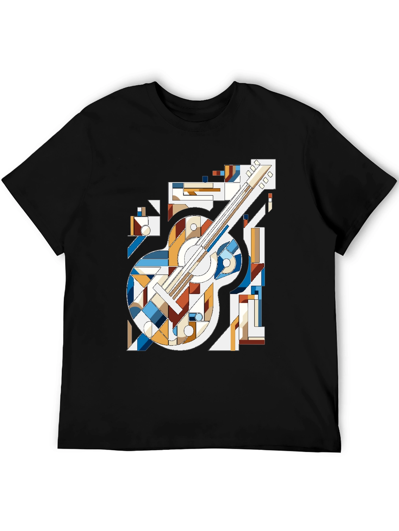 Abstract Guitar Graphic Tee - Modern Music Shirt