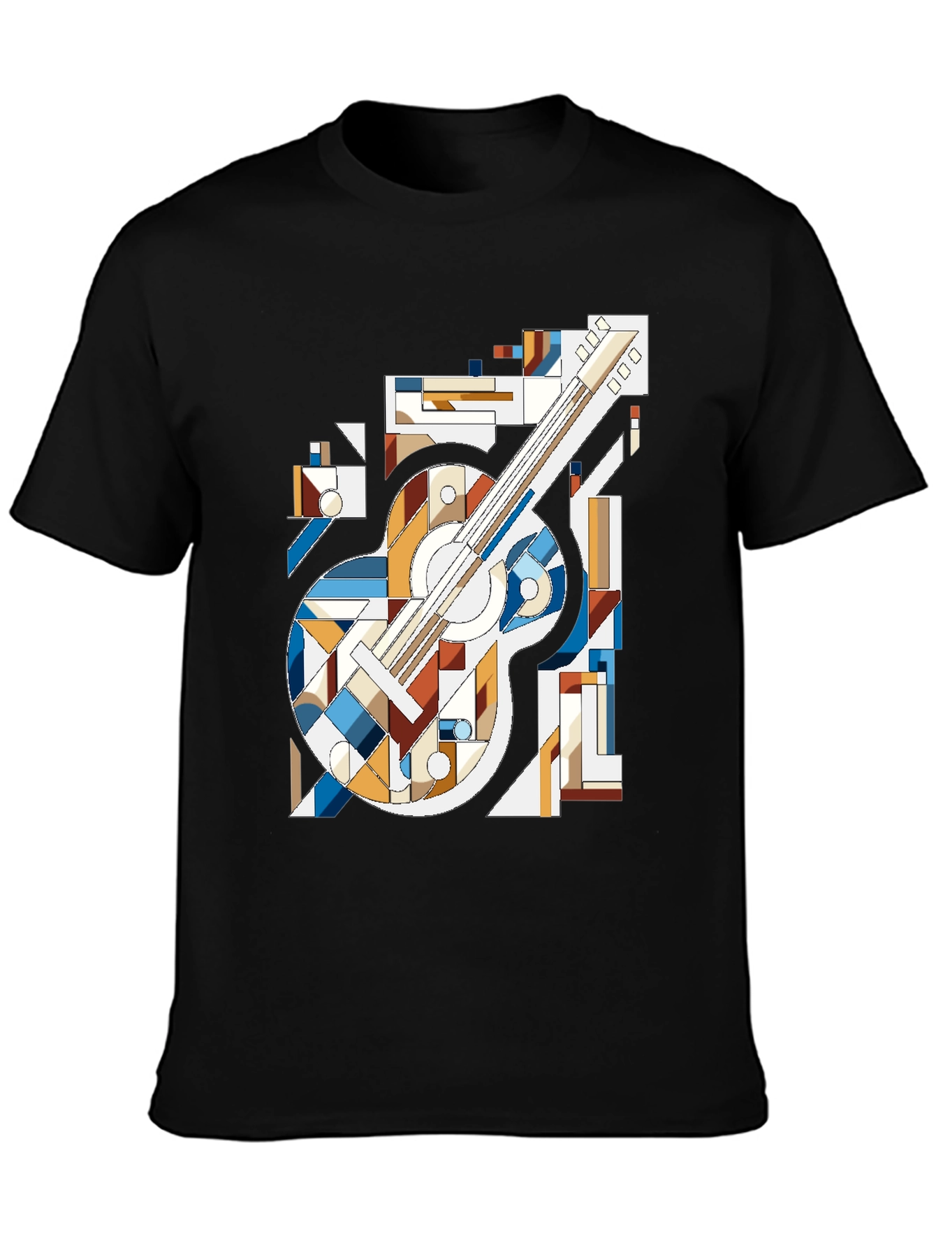 Abstract Guitar Graphic Tee - Modern Music Shirt