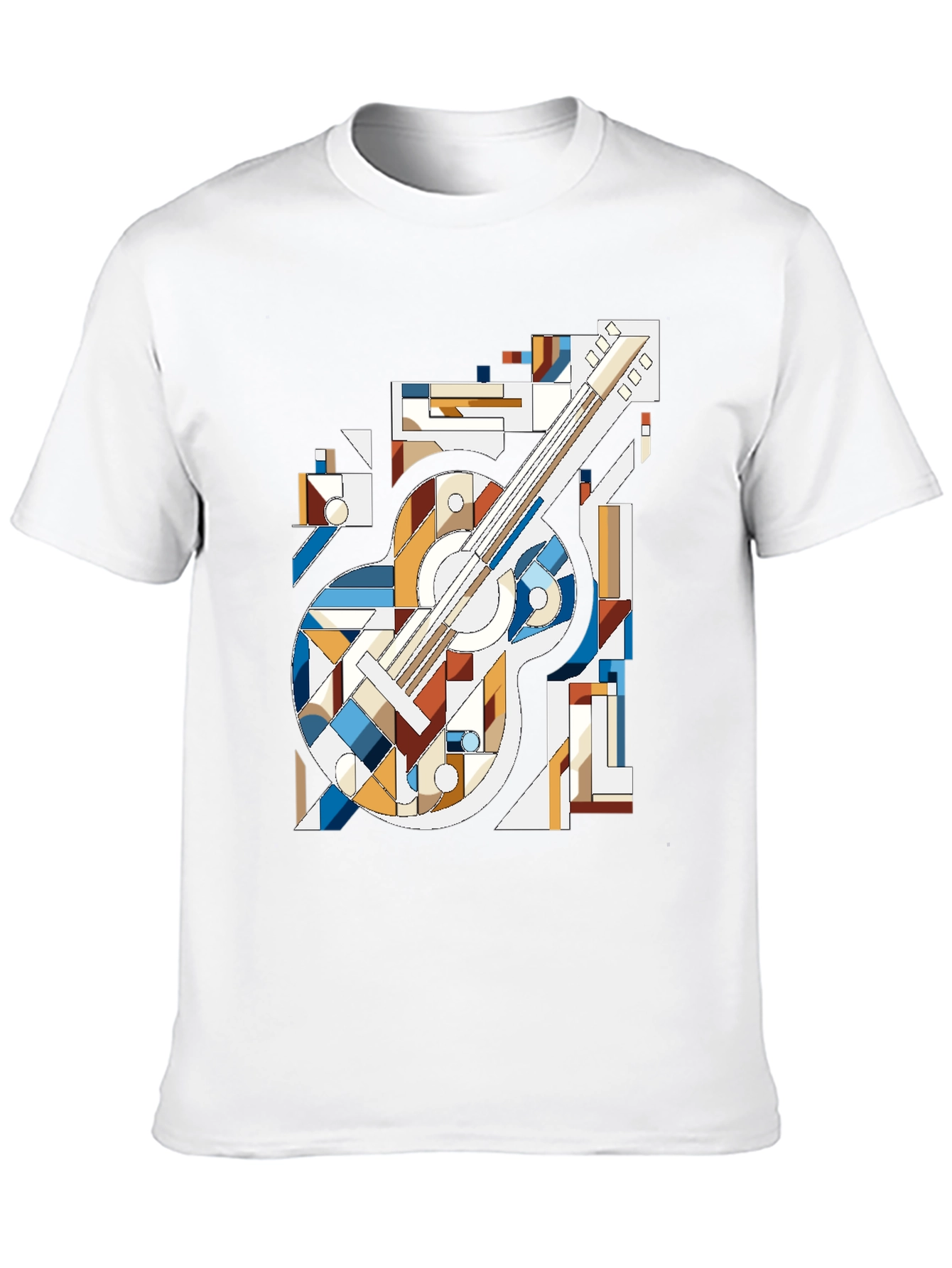 Abstract Guitar Graphic Tee - Modern Music Shirt