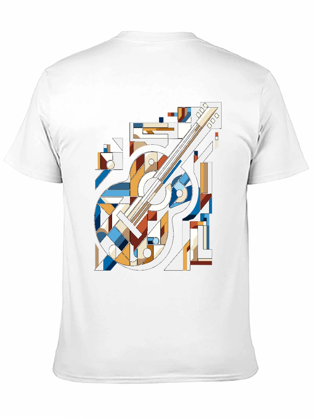Abstract Guitar Graphic Tee - Modern Music Shirt
