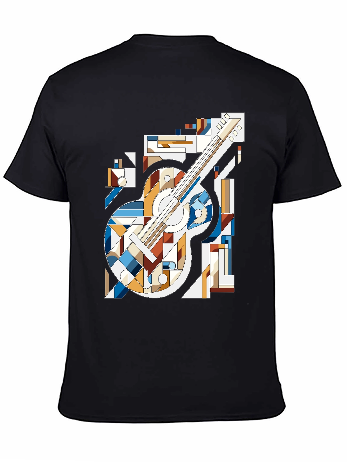 Abstract Guitar Graphic Tee - Modern Music Shirt
