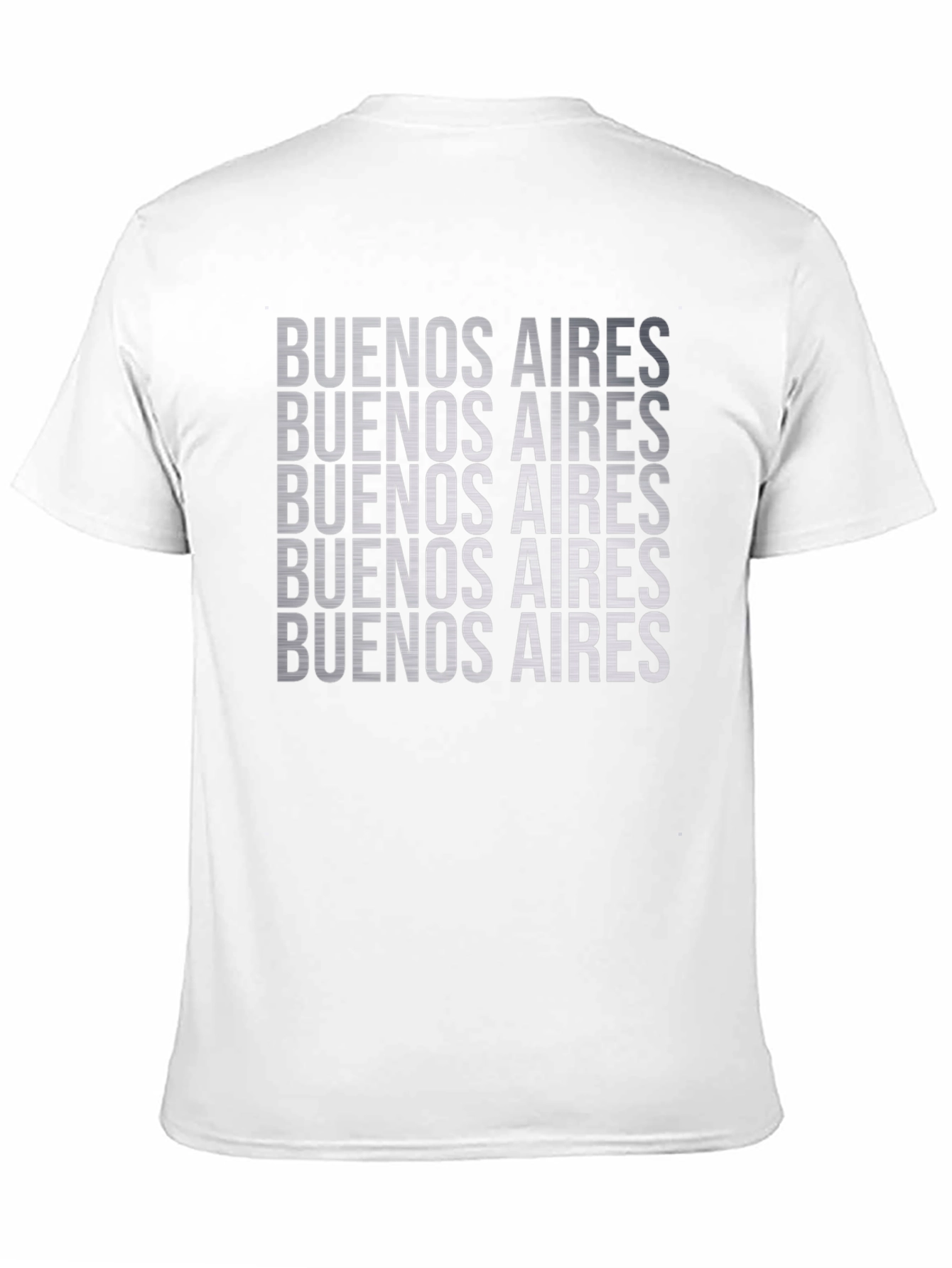 Buenos Aires Repeated Print Black T-Shirt