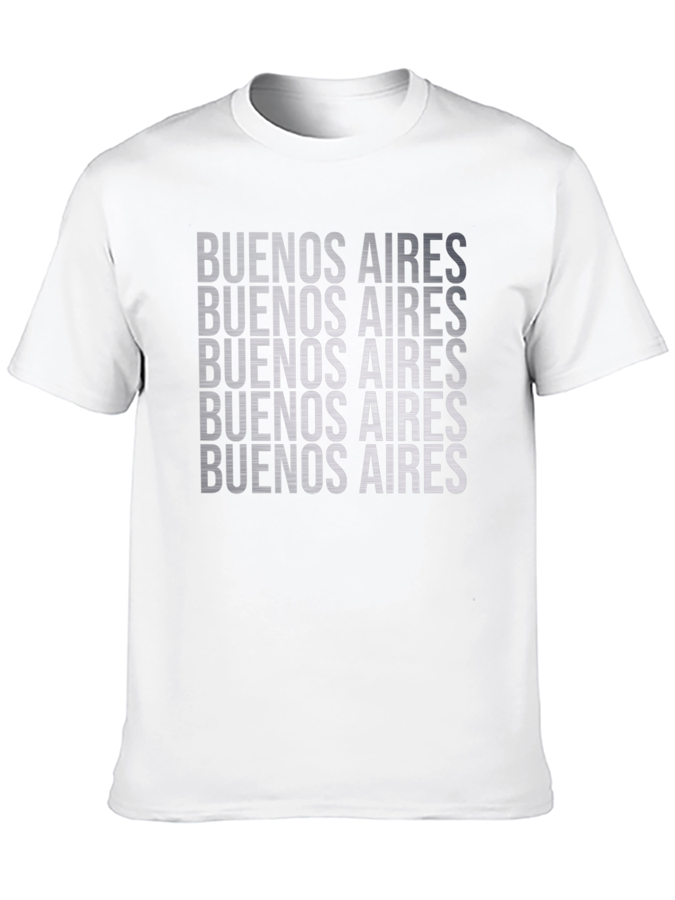 Buenos Aires Repeated Print Black T-Shirt