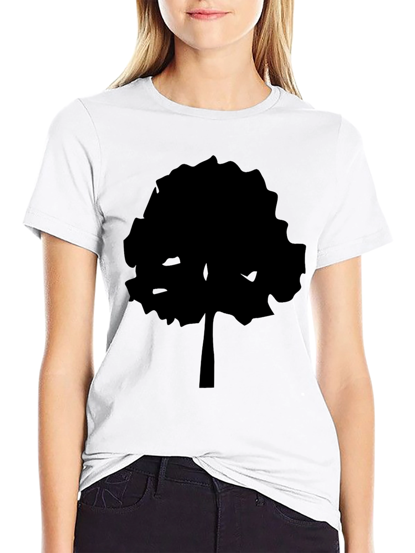 Silhouette Tree Graphic T-Shirt - Black