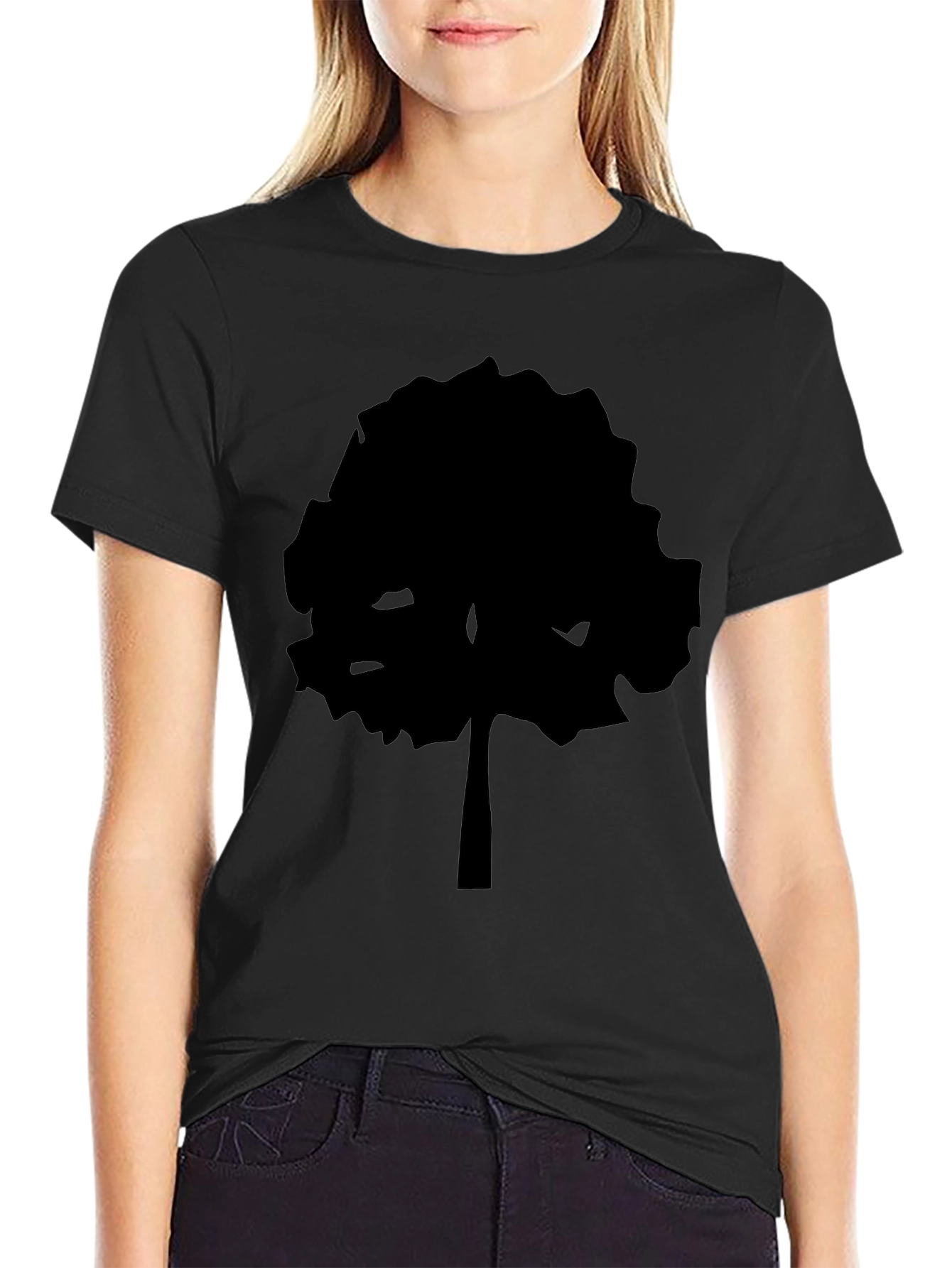 Silhouette Tree Graphic T-Shirt - Black