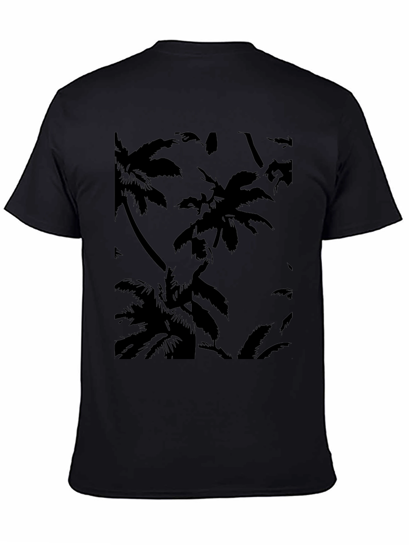 Tropical Palm Tree Black Graphic T-Shirt