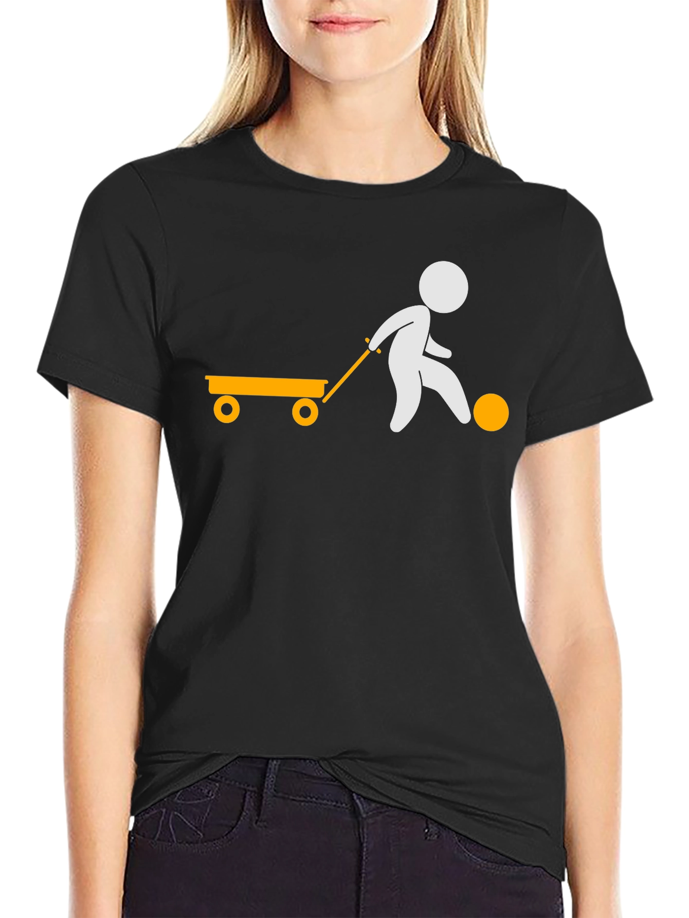 Stick Figure Wagon T-Shirt