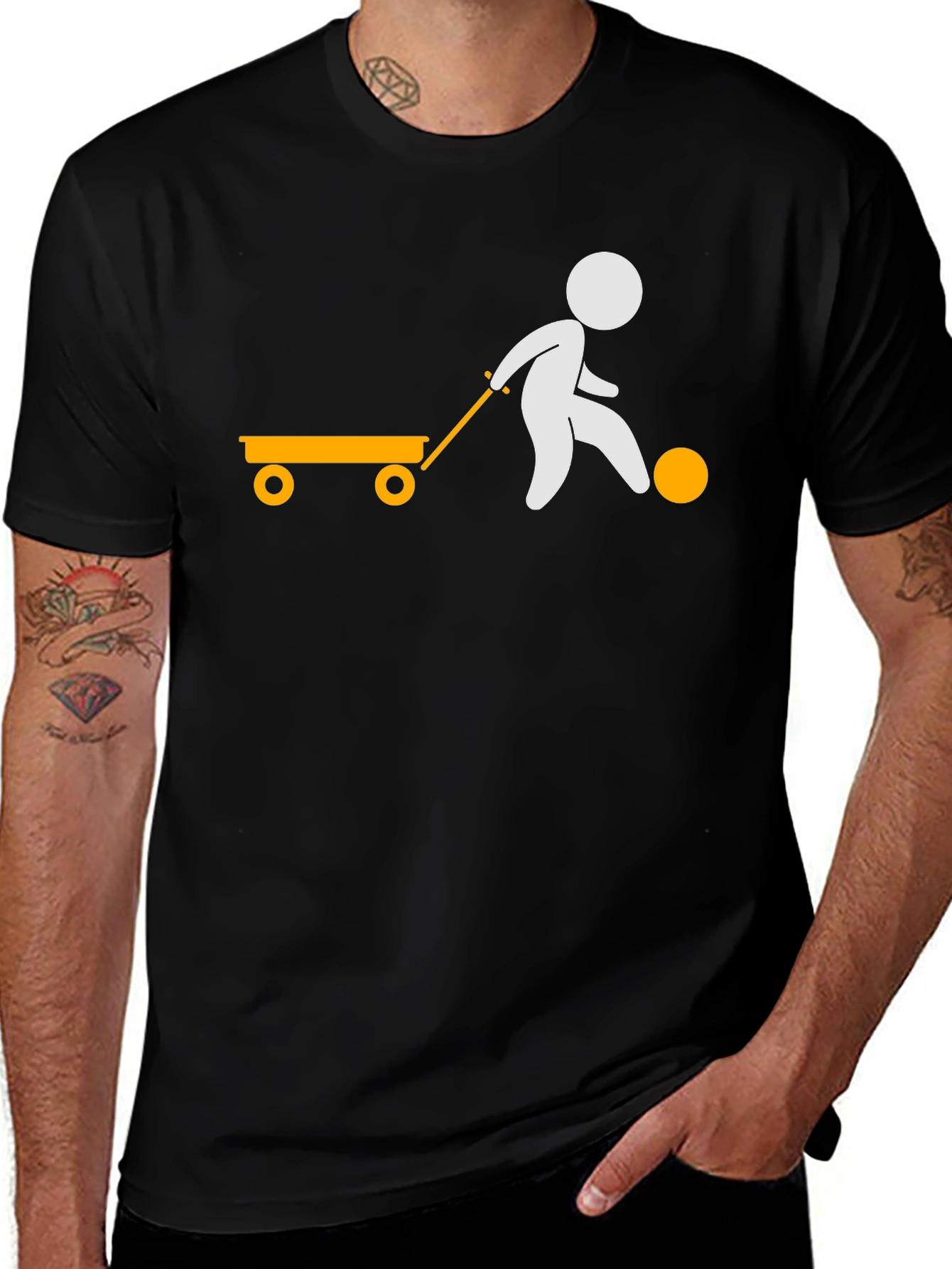 Stick Figure Wagon T-Shirt