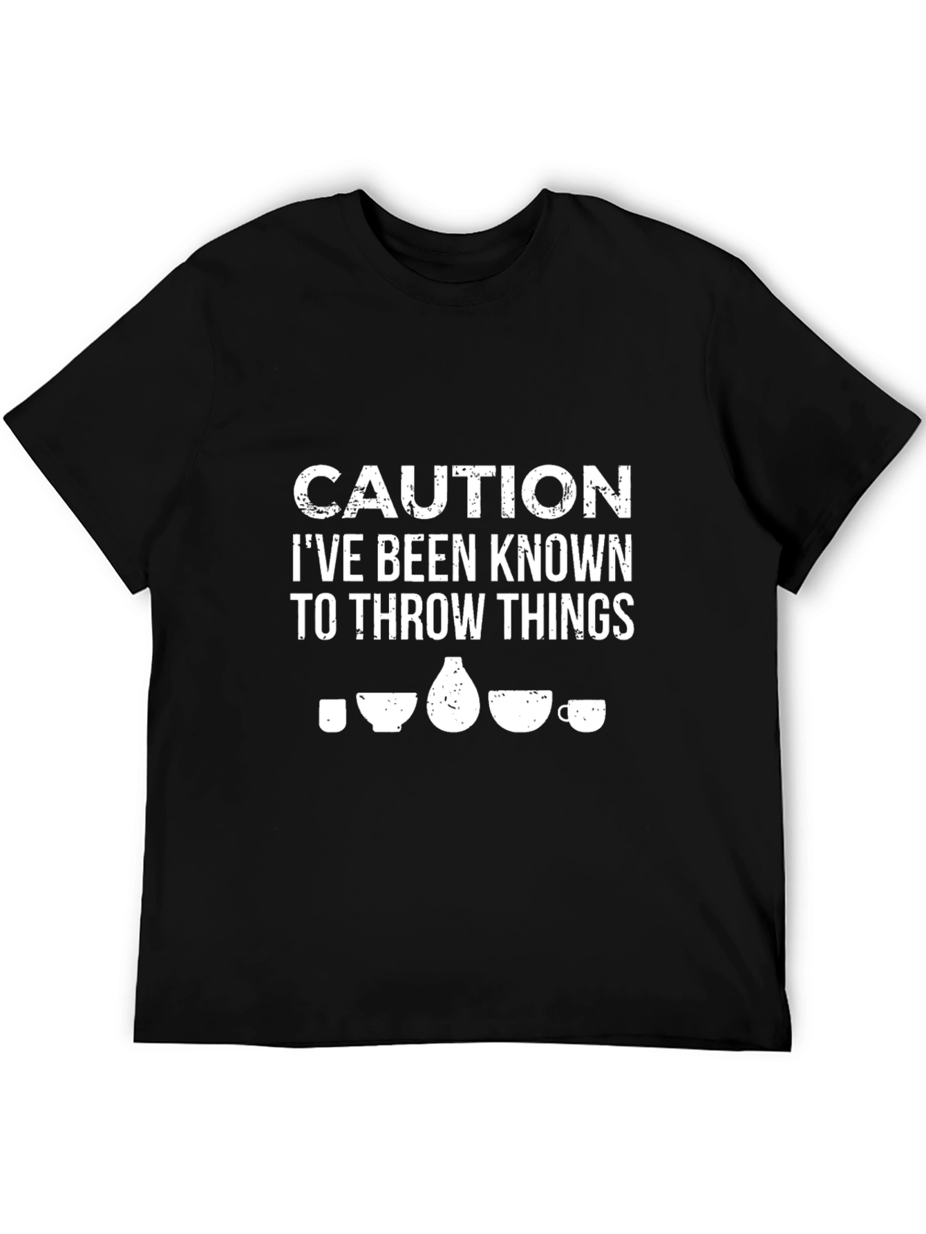 Caution I Throw Things Pottery T-Shirt