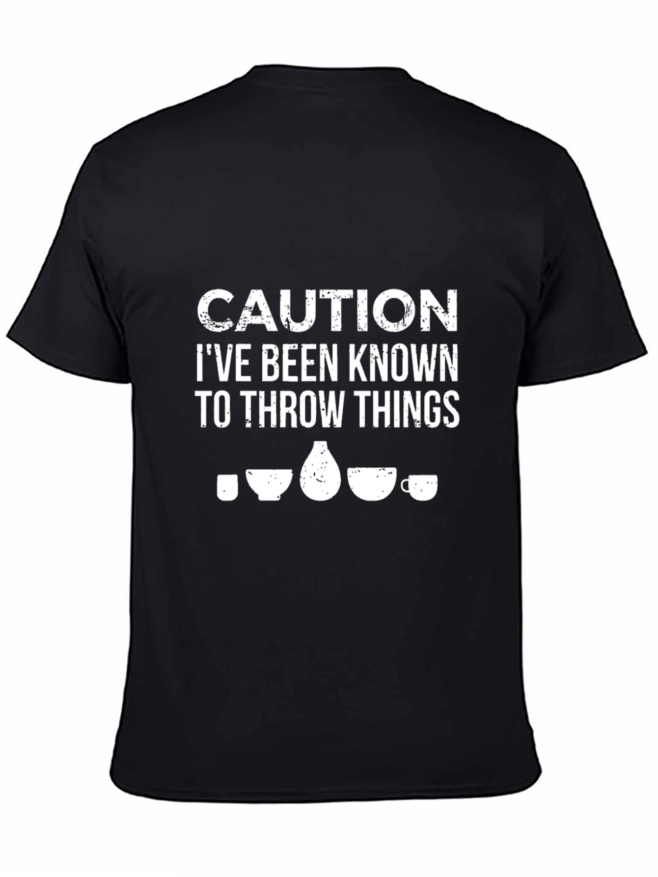 Caution I Throw Things Pottery T-Shirt
