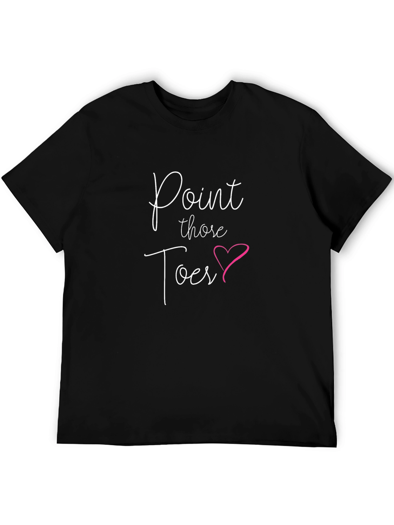 Point Those Toes Graphic Tee - Black Cotton T-Shirt