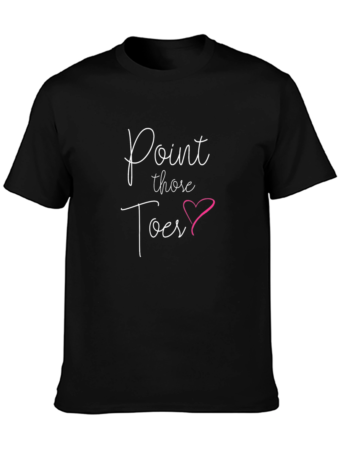 Point Those Toes Graphic Tee - Black Cotton T-Shirt