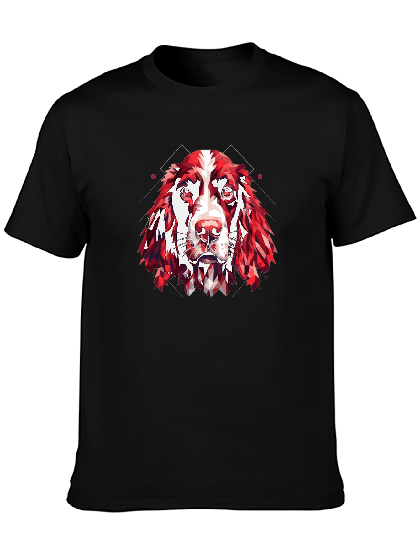 Geometric Dog Graphic Tee - Modern Canine Style