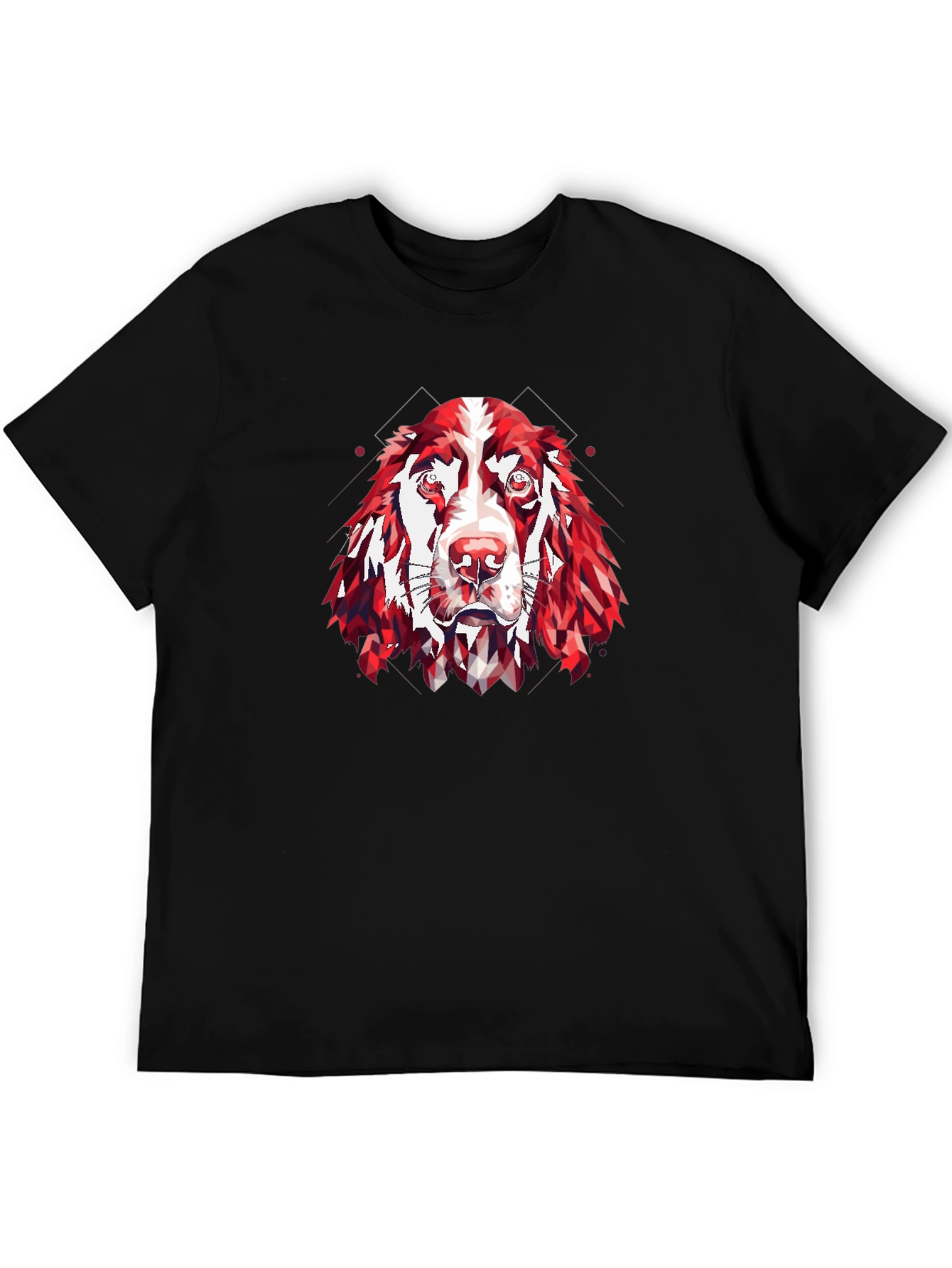 Geometric Dog Graphic Tee - Modern Canine Style