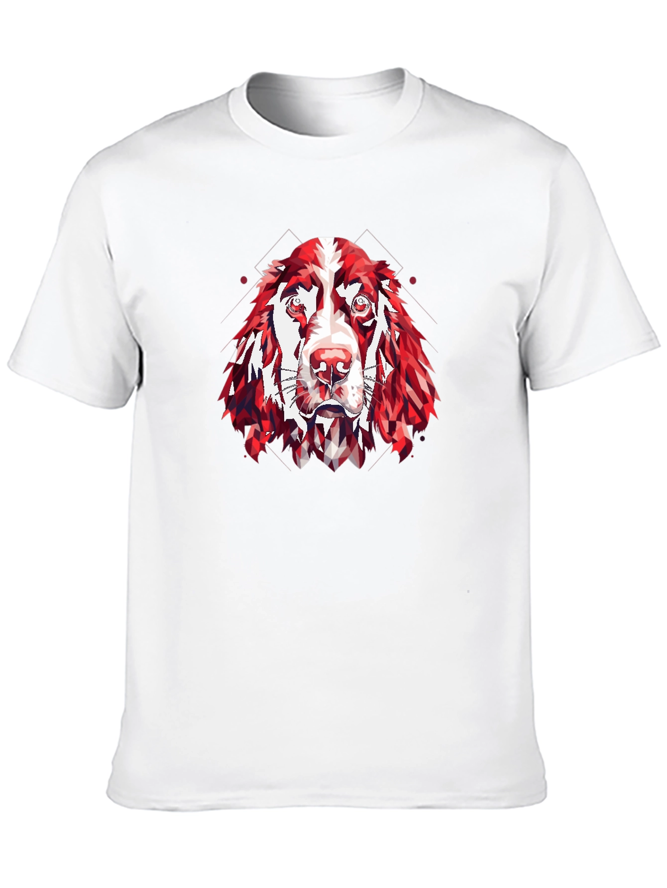 Geometric Dog Graphic Tee - Modern Canine Style