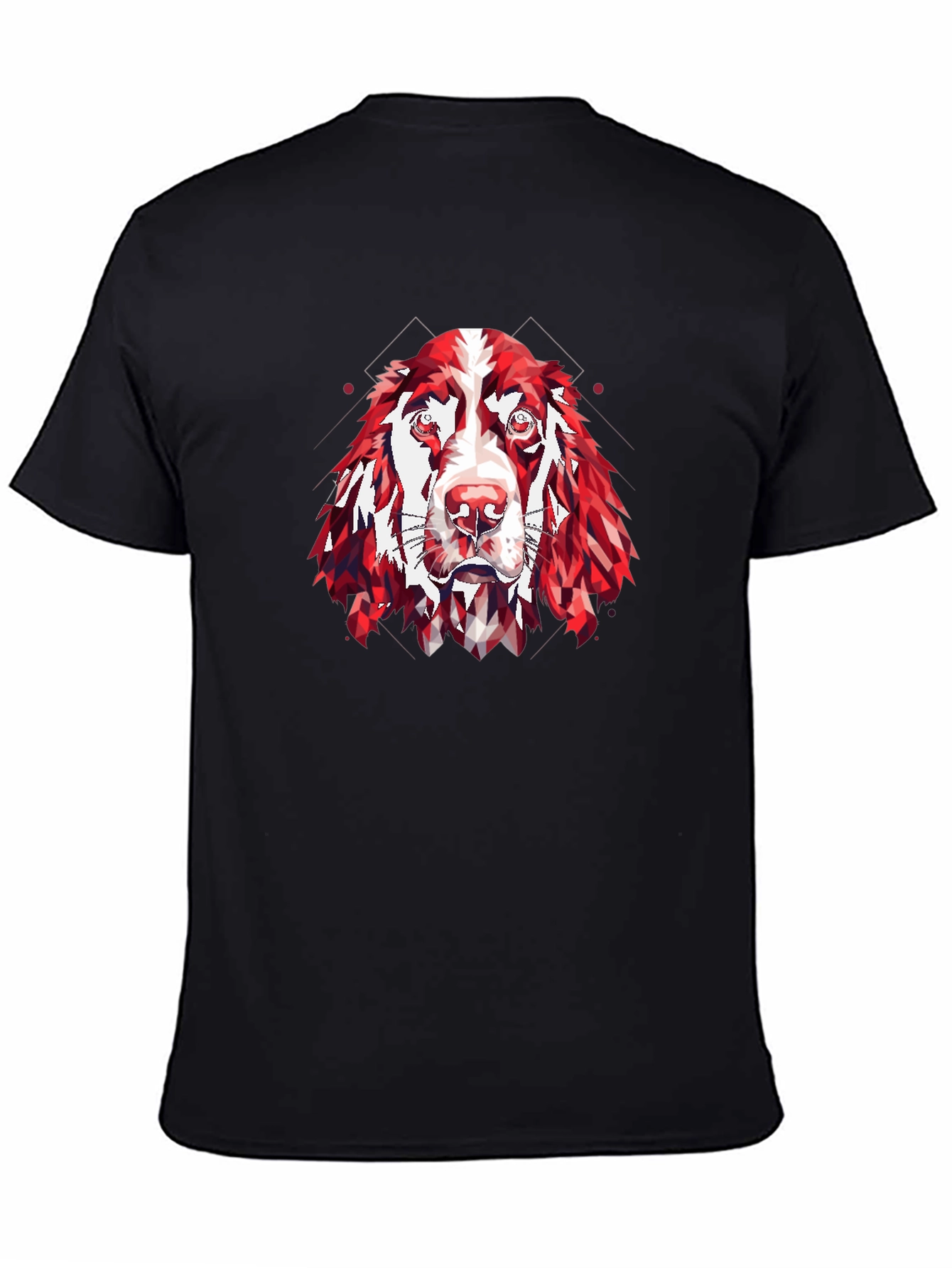 Geometric Dog Graphic Tee - Modern Canine Style