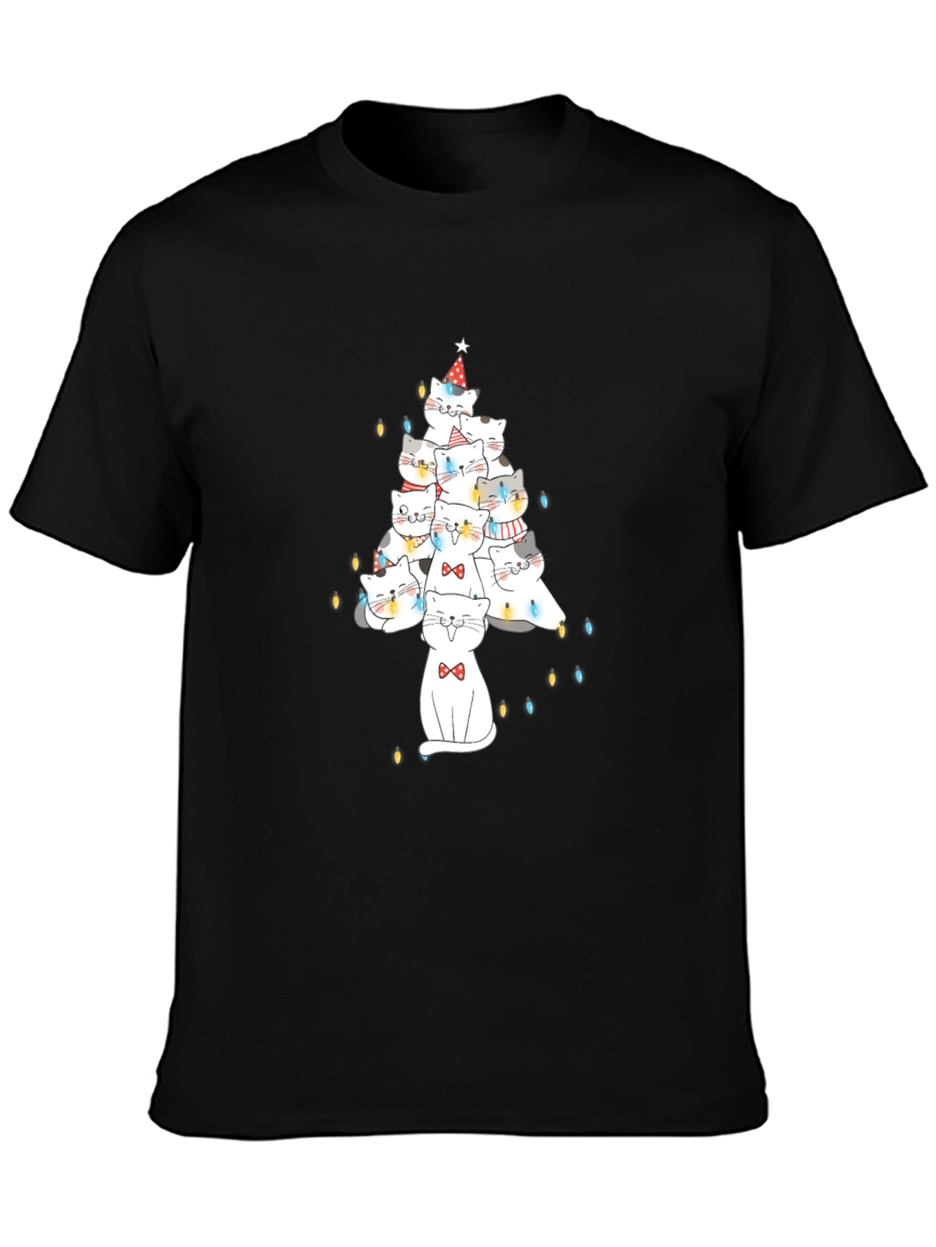 Festive Cat Christmas Tree T-Shirt