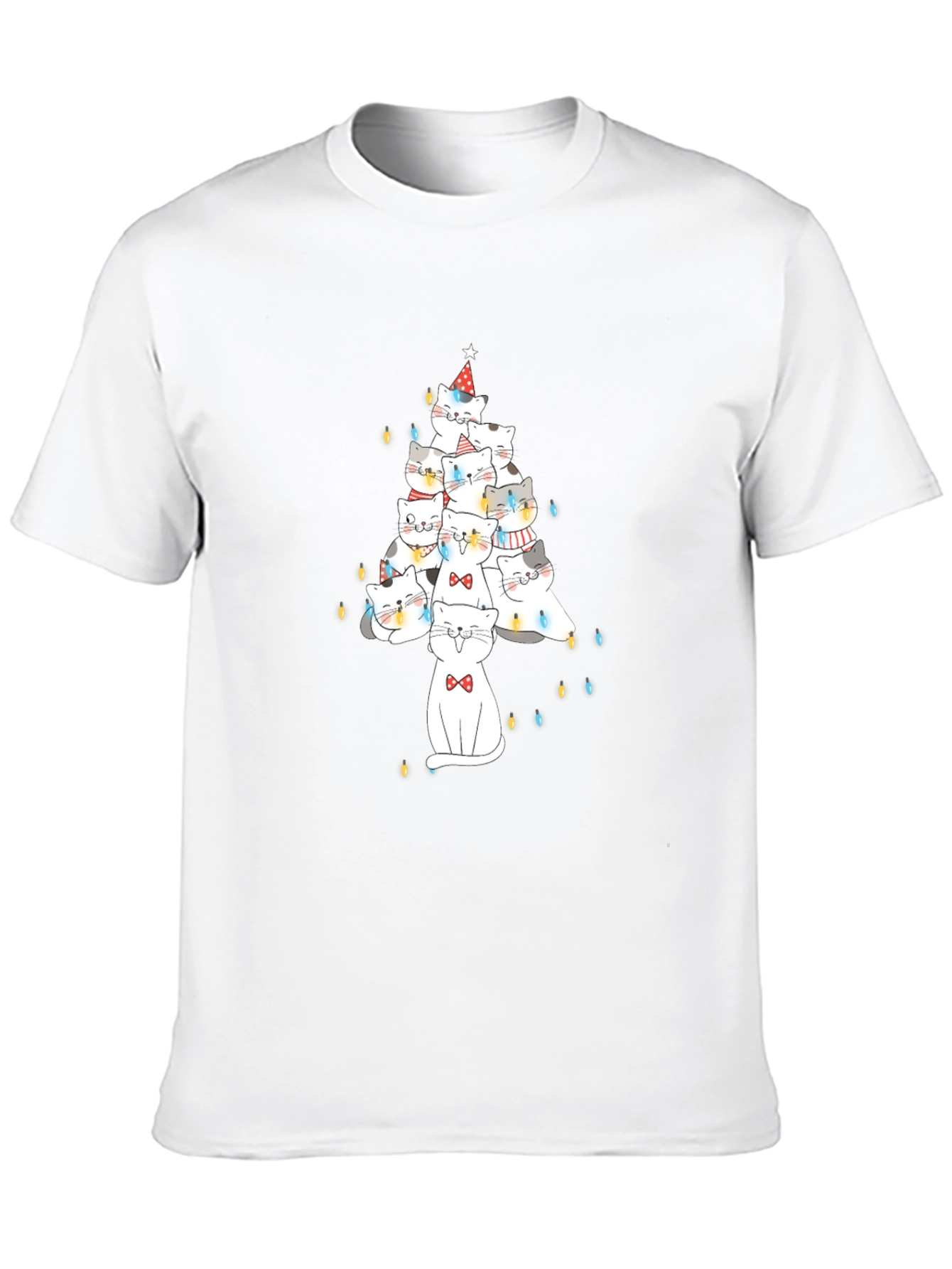Festive Cat Christmas Tree T-Shirt