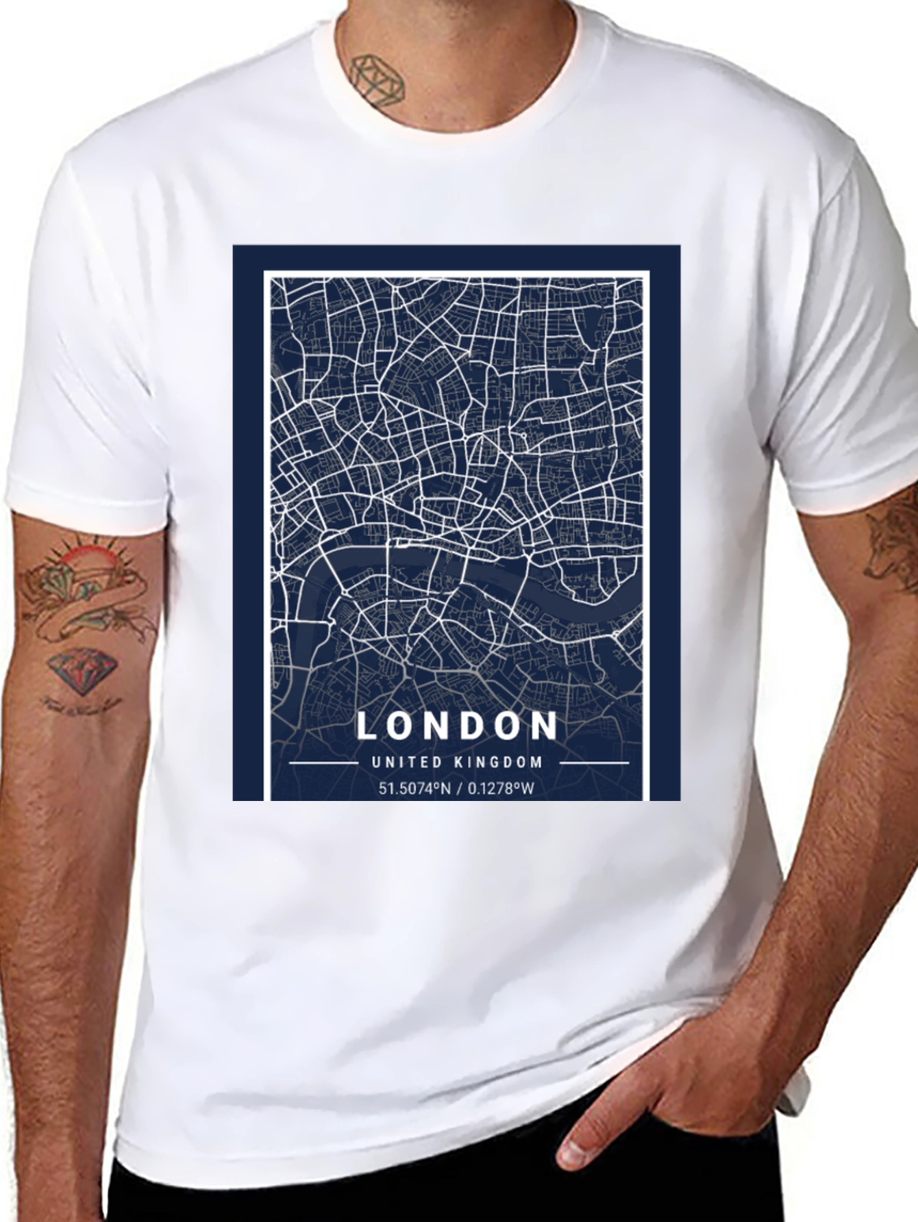 London Map T-Shirt - United Kingdom Souvenir