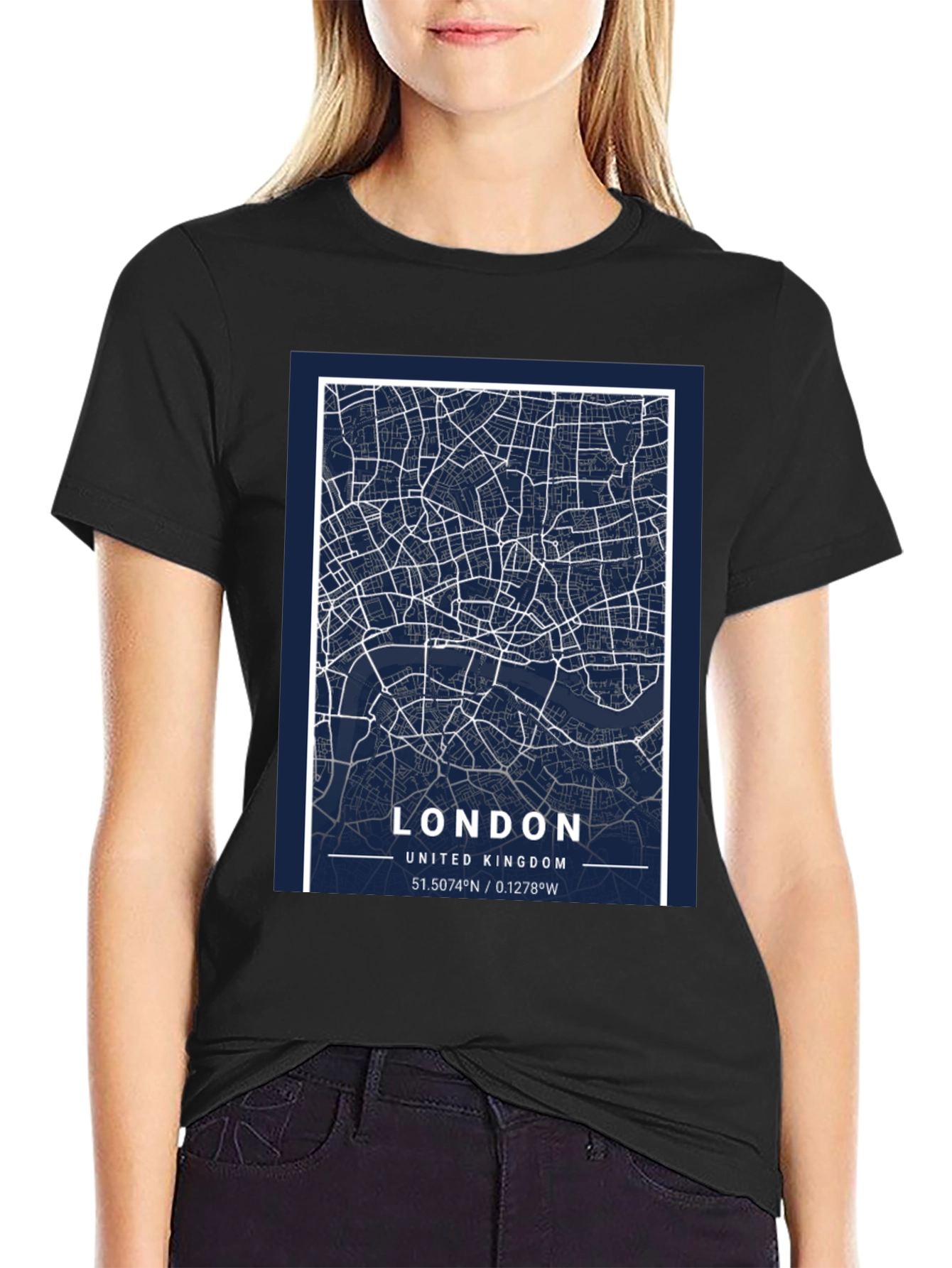 London Map T-Shirt - United Kingdom Souvenir
