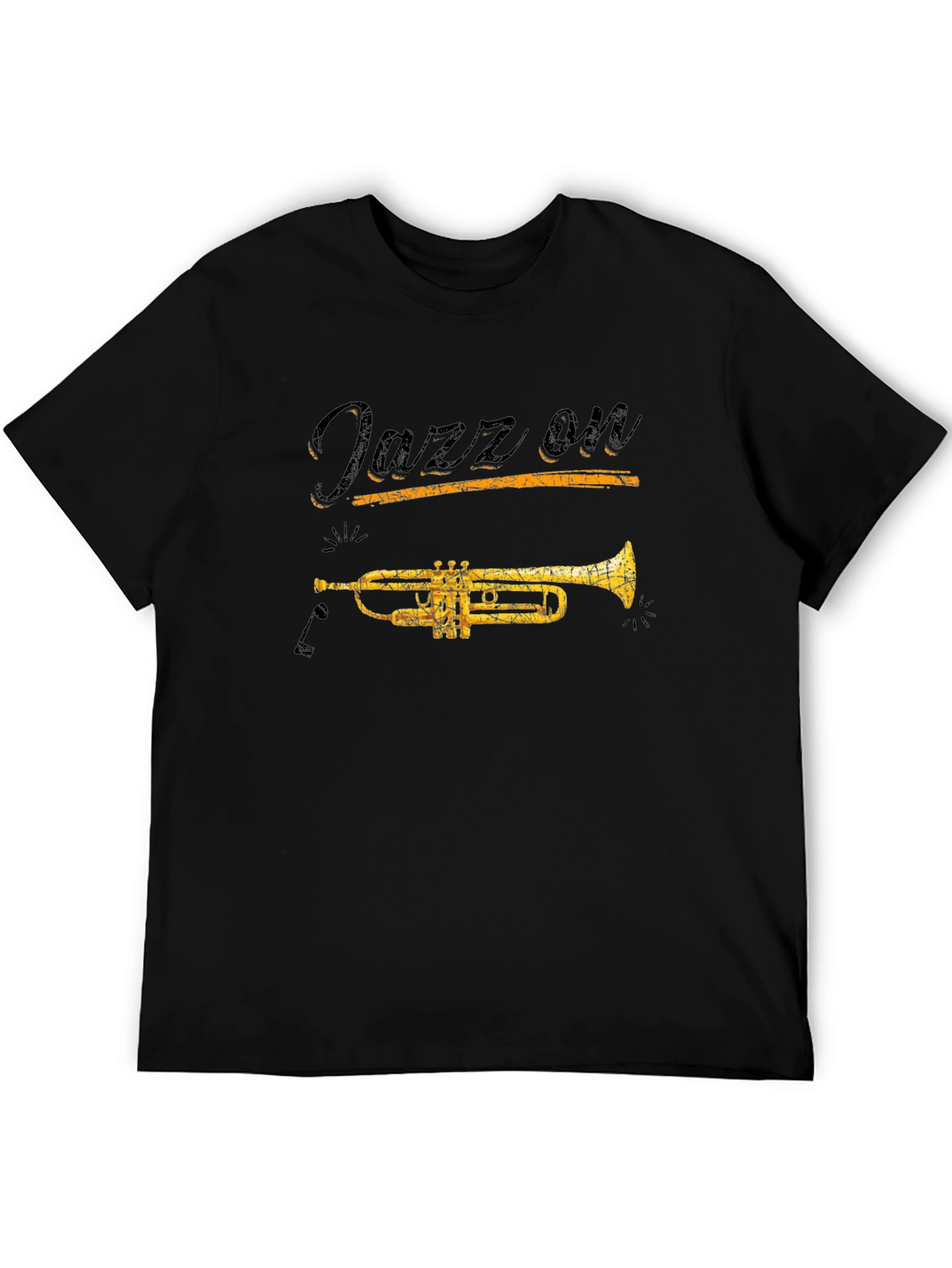 Jazz On Black Graphic T-Shirt